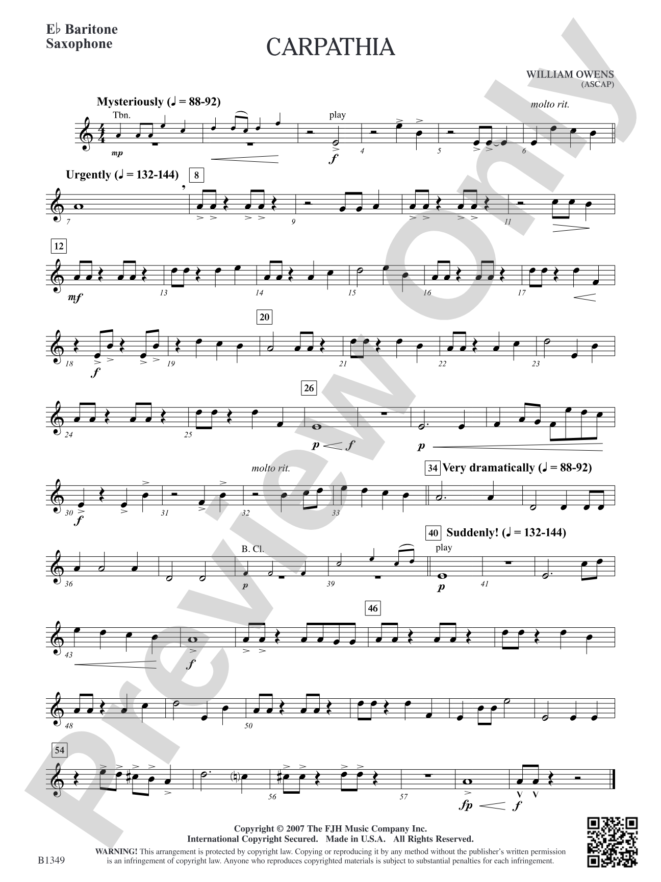 Carpathia: E-flat Baritone Saxophone