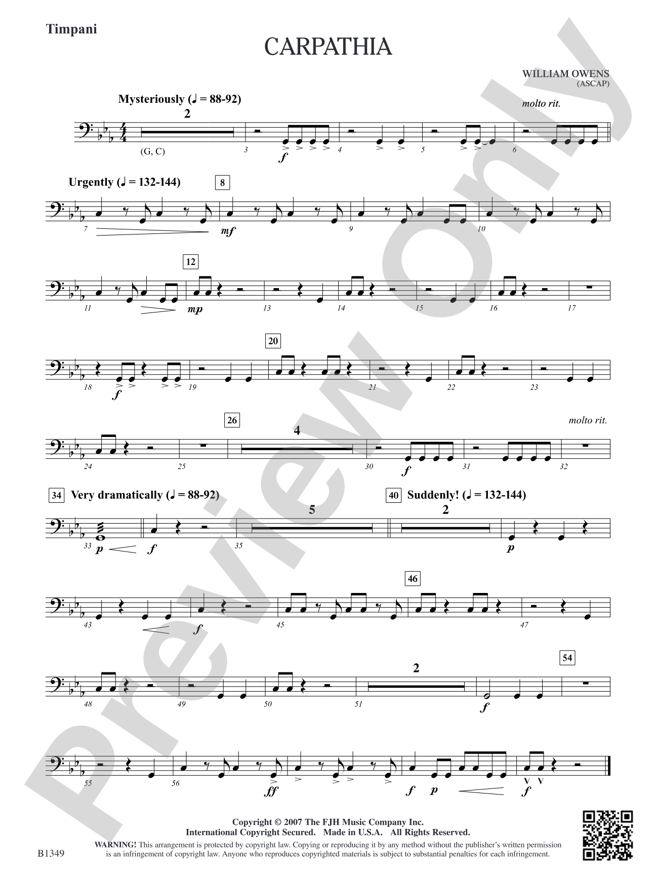 Carpathia: Timpani (Opt.)