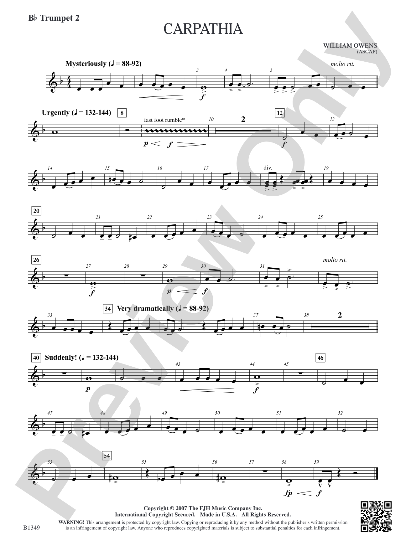 Carpathia: B-flat Trumpet 2