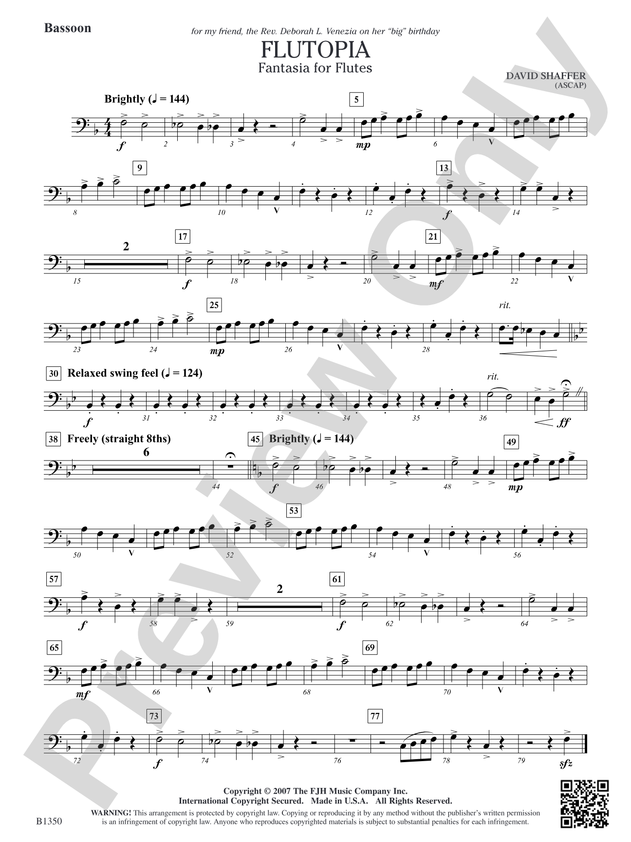 Flutopia (Fantasia for Flutes): Bassoon