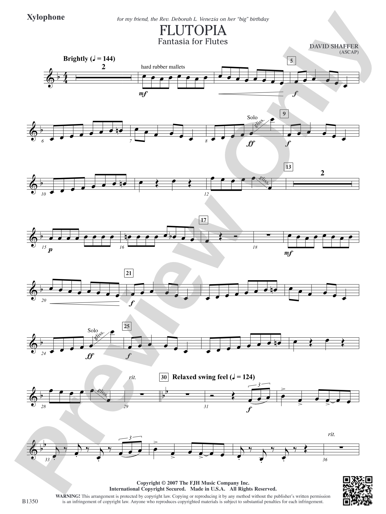 Flutopia (Fantasia for Flutes): Xylophone