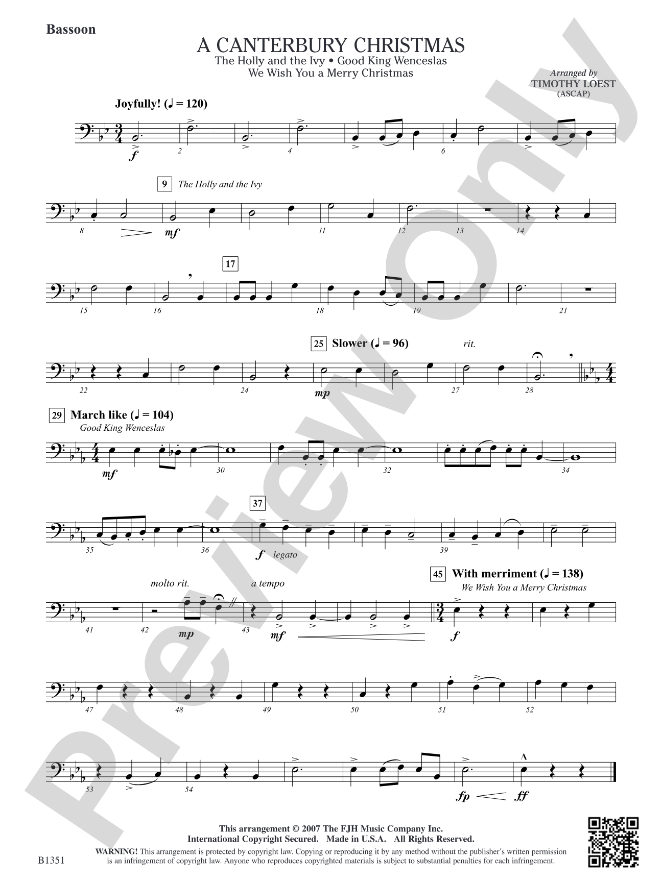 A Canterbury Christmas: Bassoon