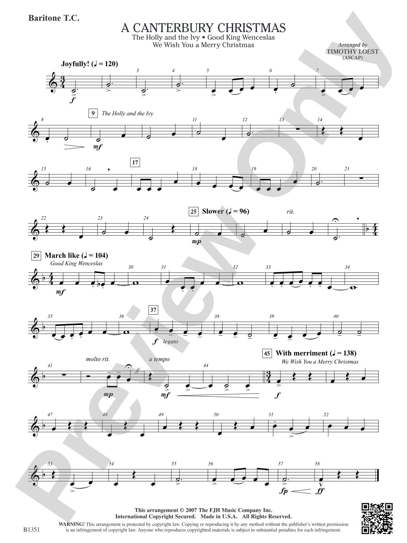 A Canterbury Christmas: Baritone T.C.