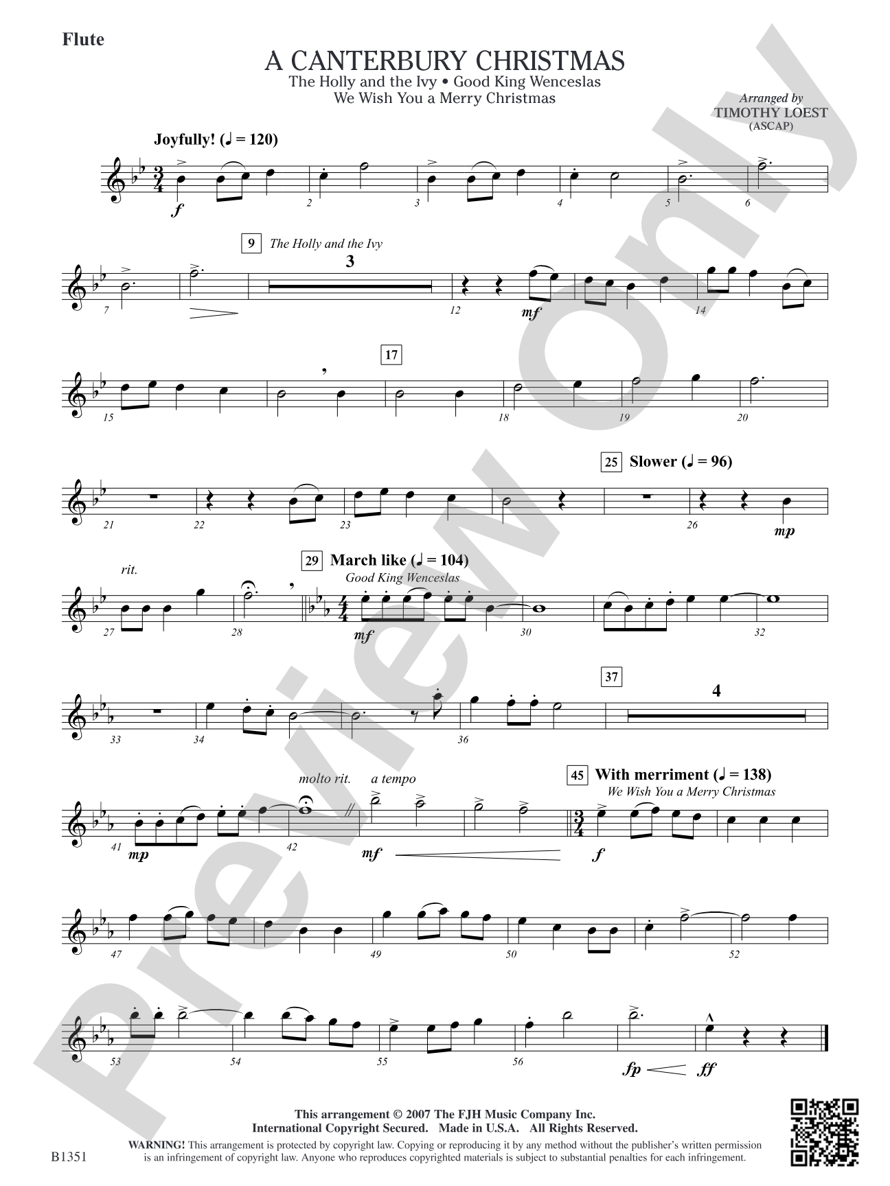 A Canterbury Christmas: Flute