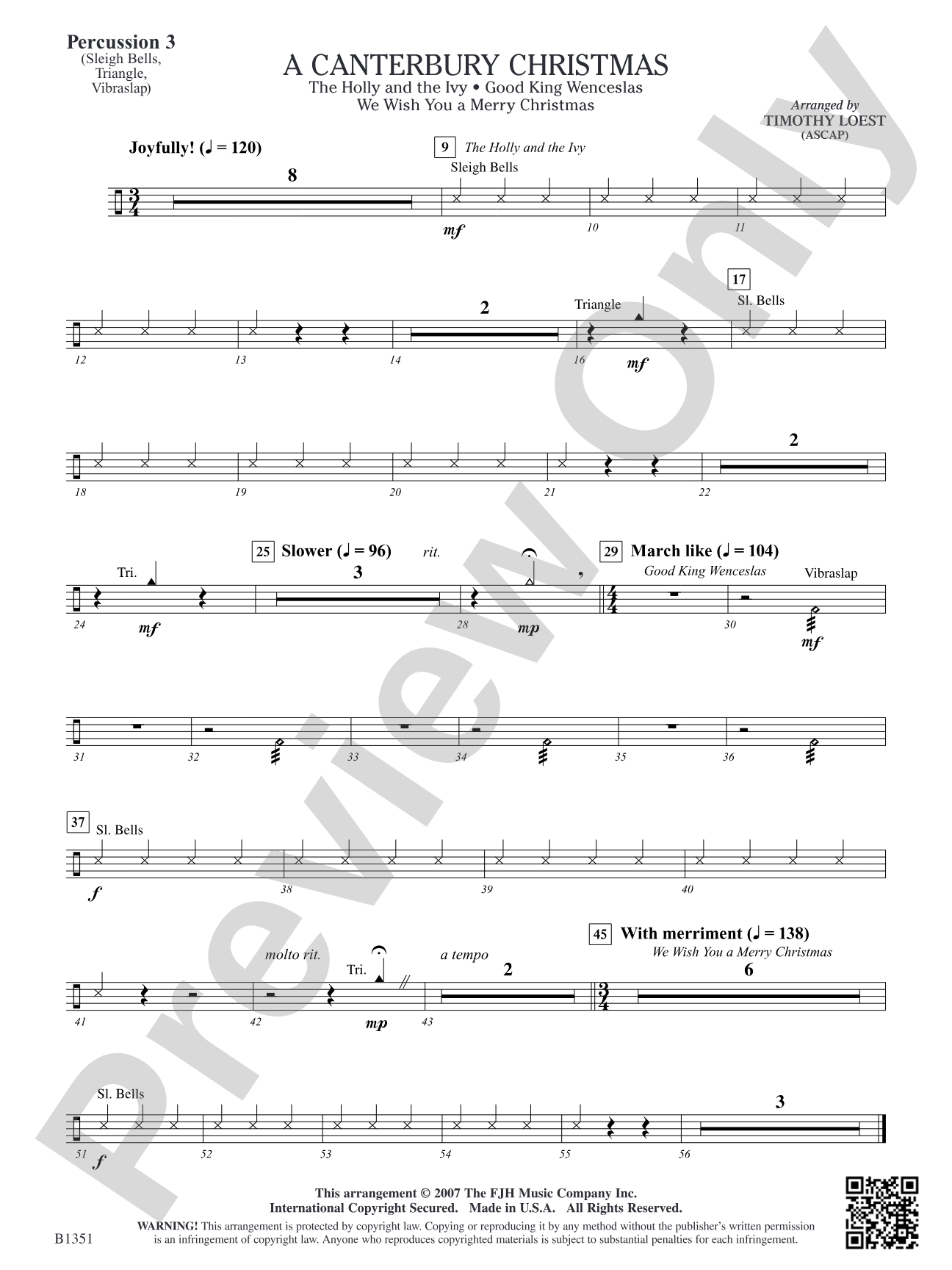 A Canterbury Christmas: Percussion 3