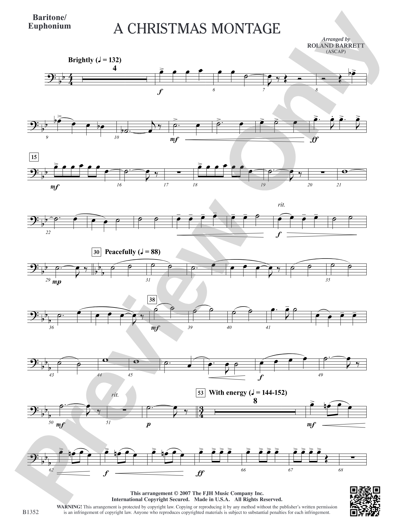 A Christmas Montage: Baritone/Euphonium