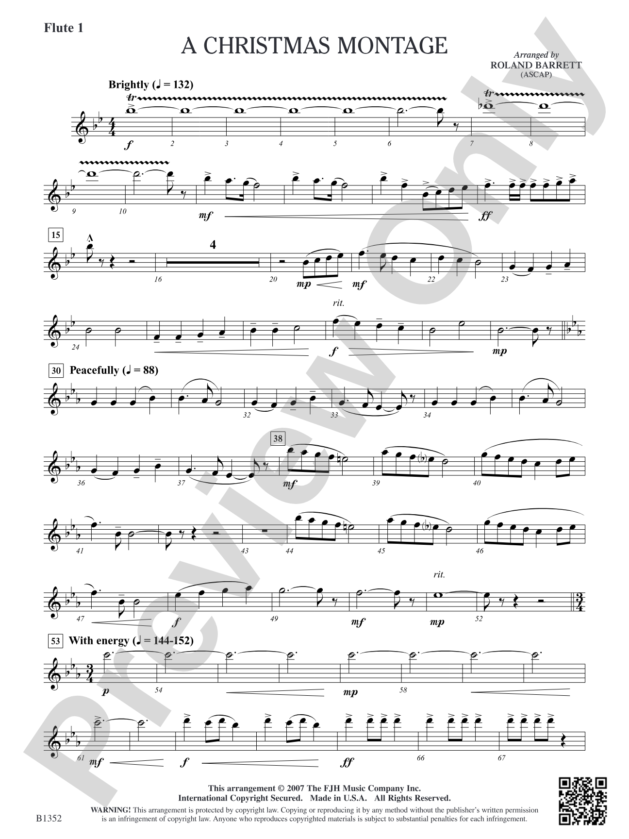 A Christmas Montage: Flute 1