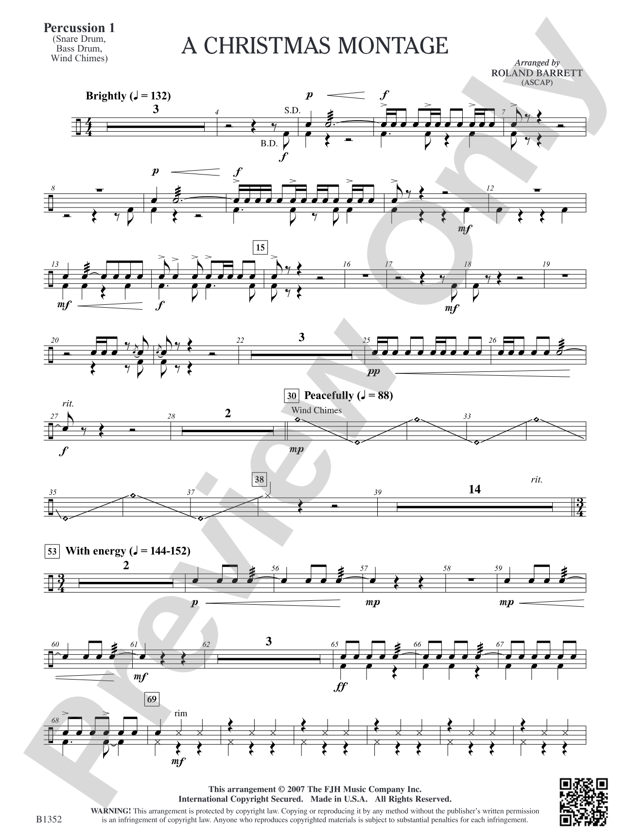 A Christmas Montage: Percussion 1
