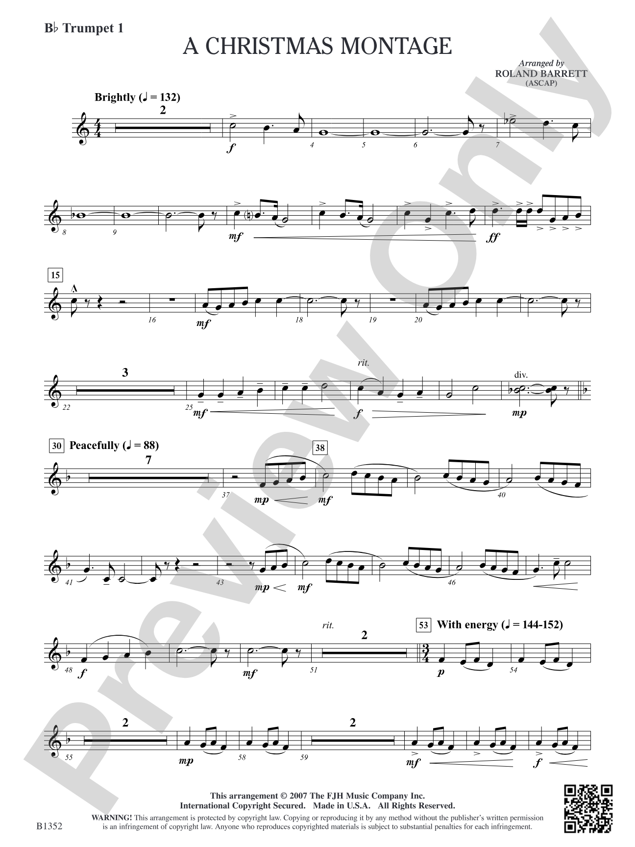 A Christmas Montage: B-flat Trumpet 1