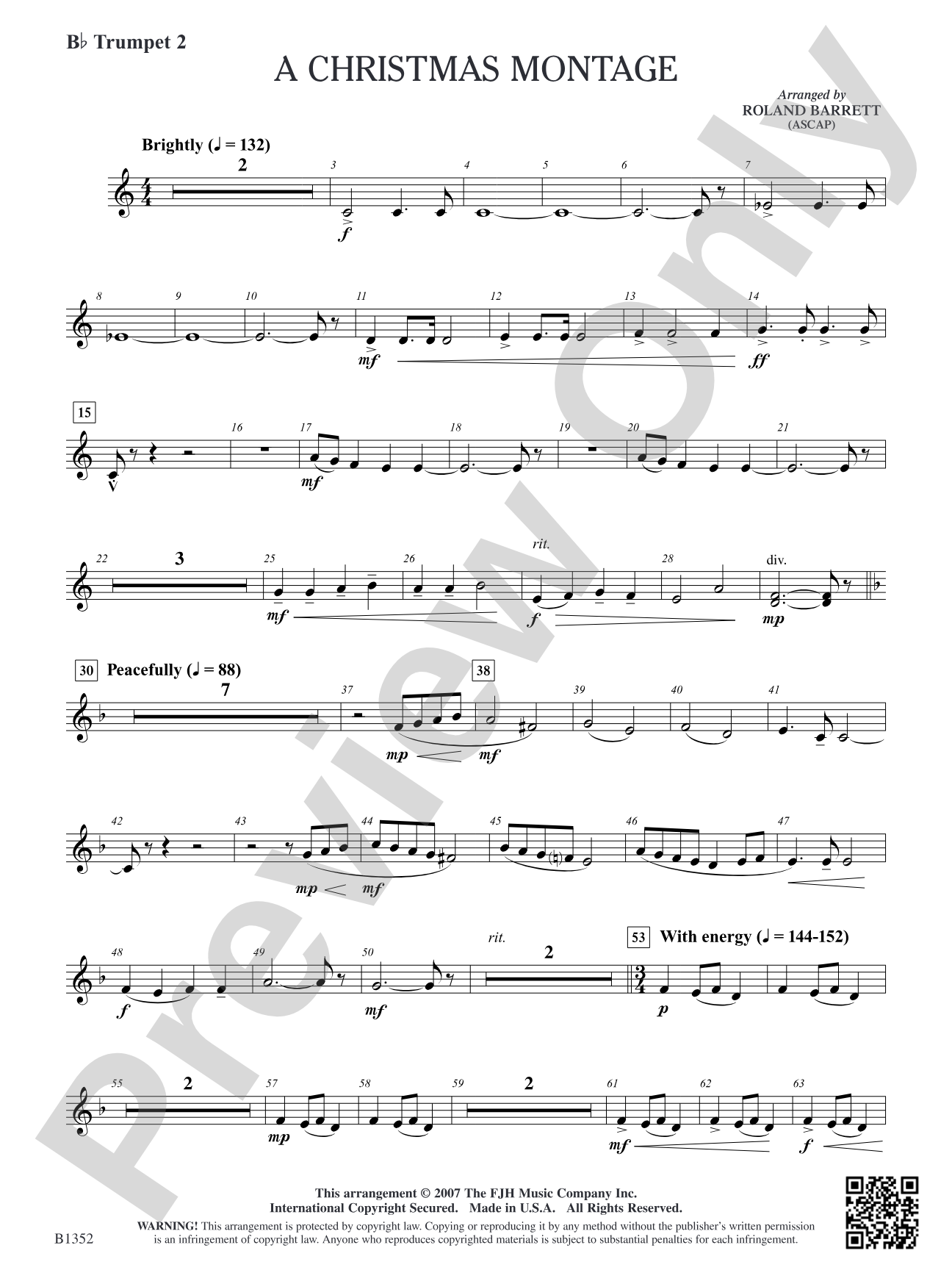 A Christmas Montage: B-flat Trumpet 2