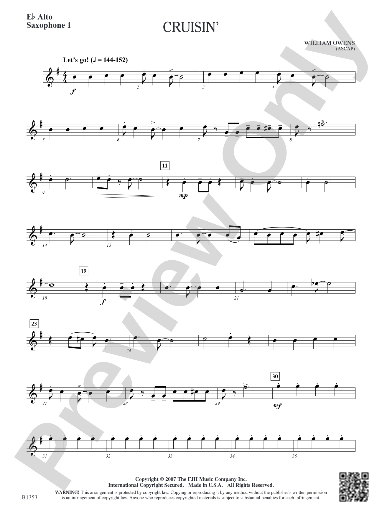 Cruisin': E-flat Alto Saxophone 1