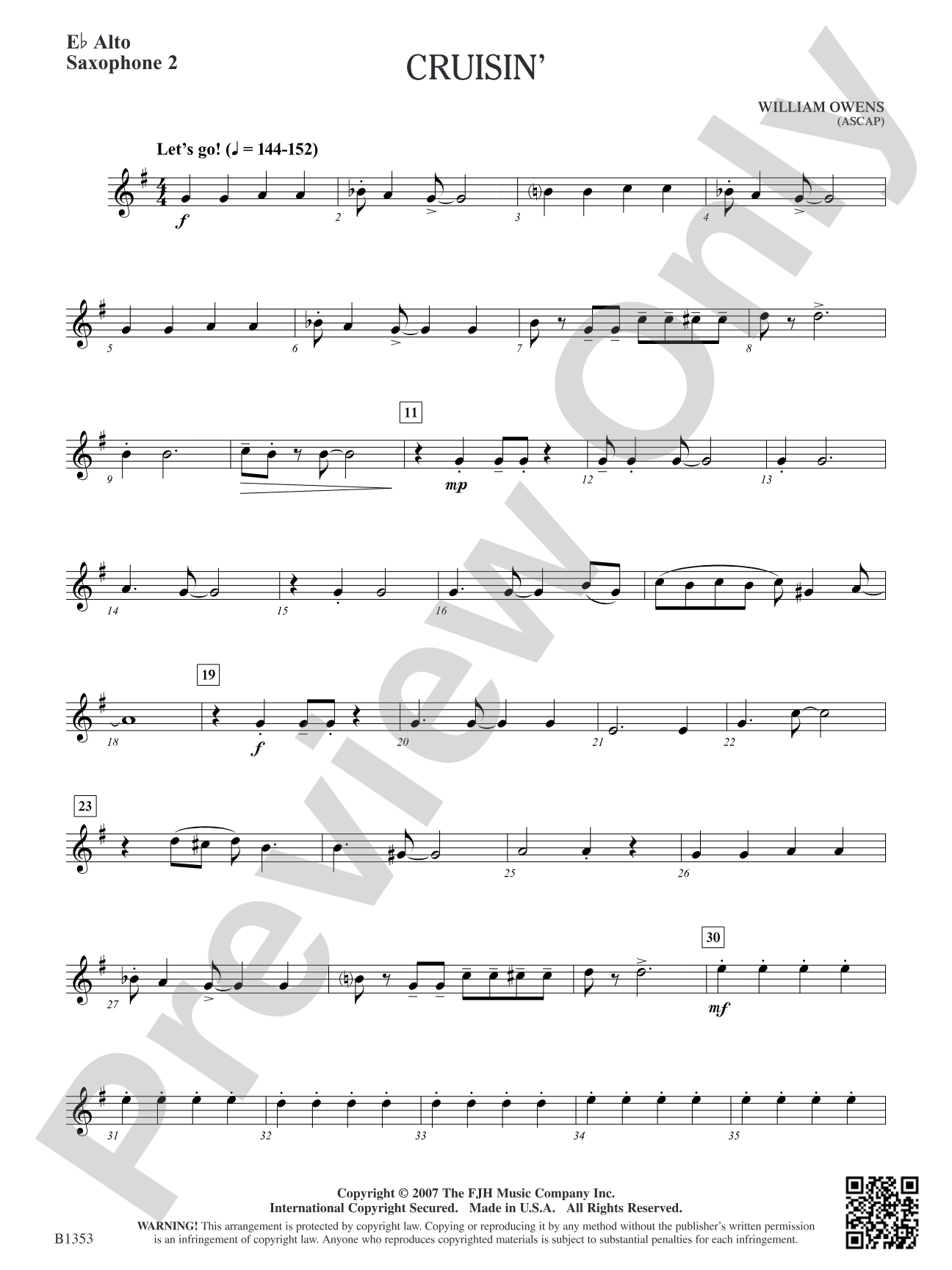 Cruisin': E-flat Alto Saxophone 2