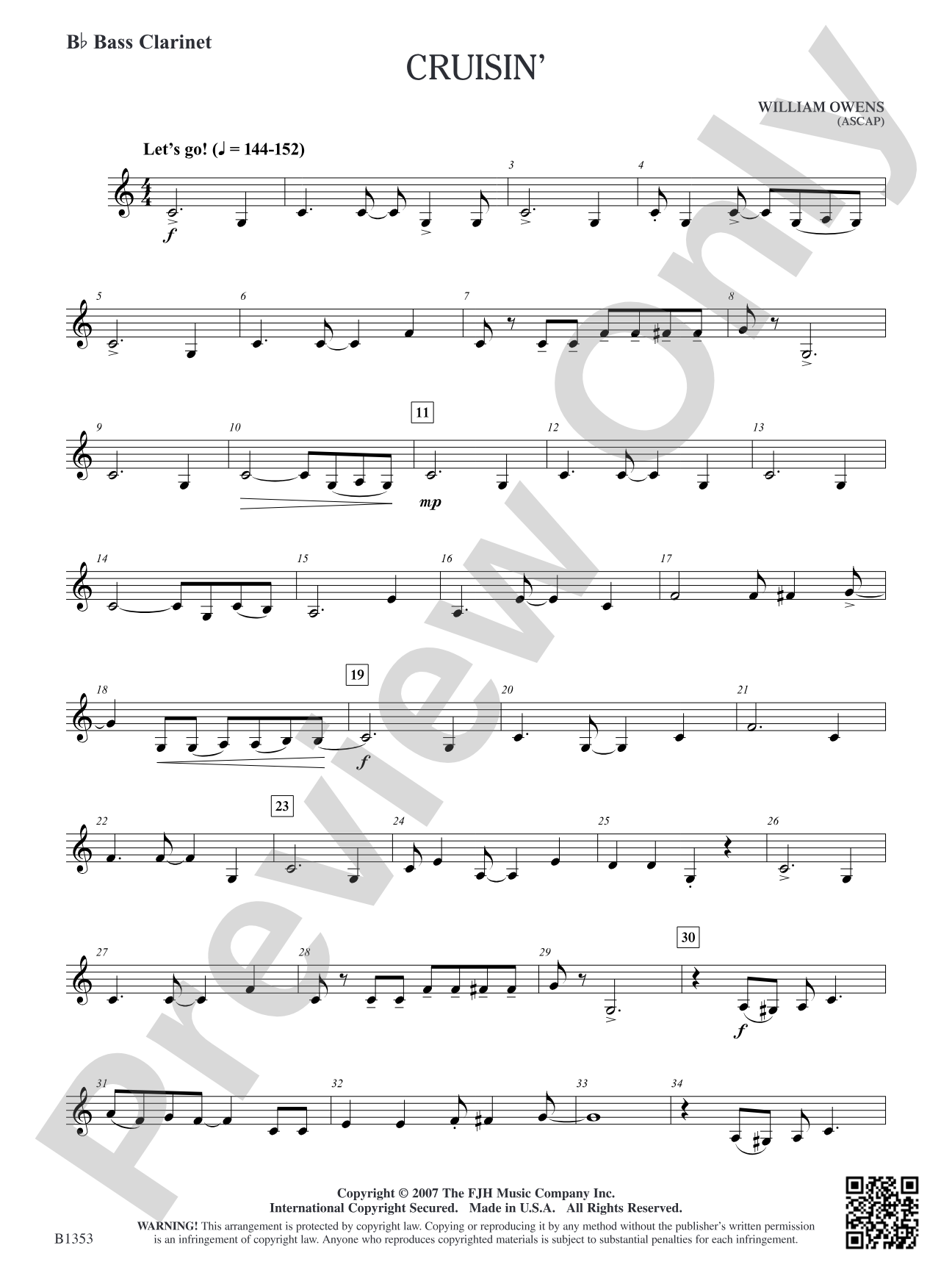 Cruisin': B-flat Bass Clarinet
