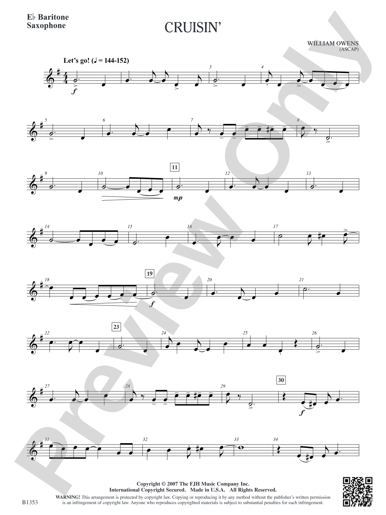Cruisin': E-flat Baritone Saxophone