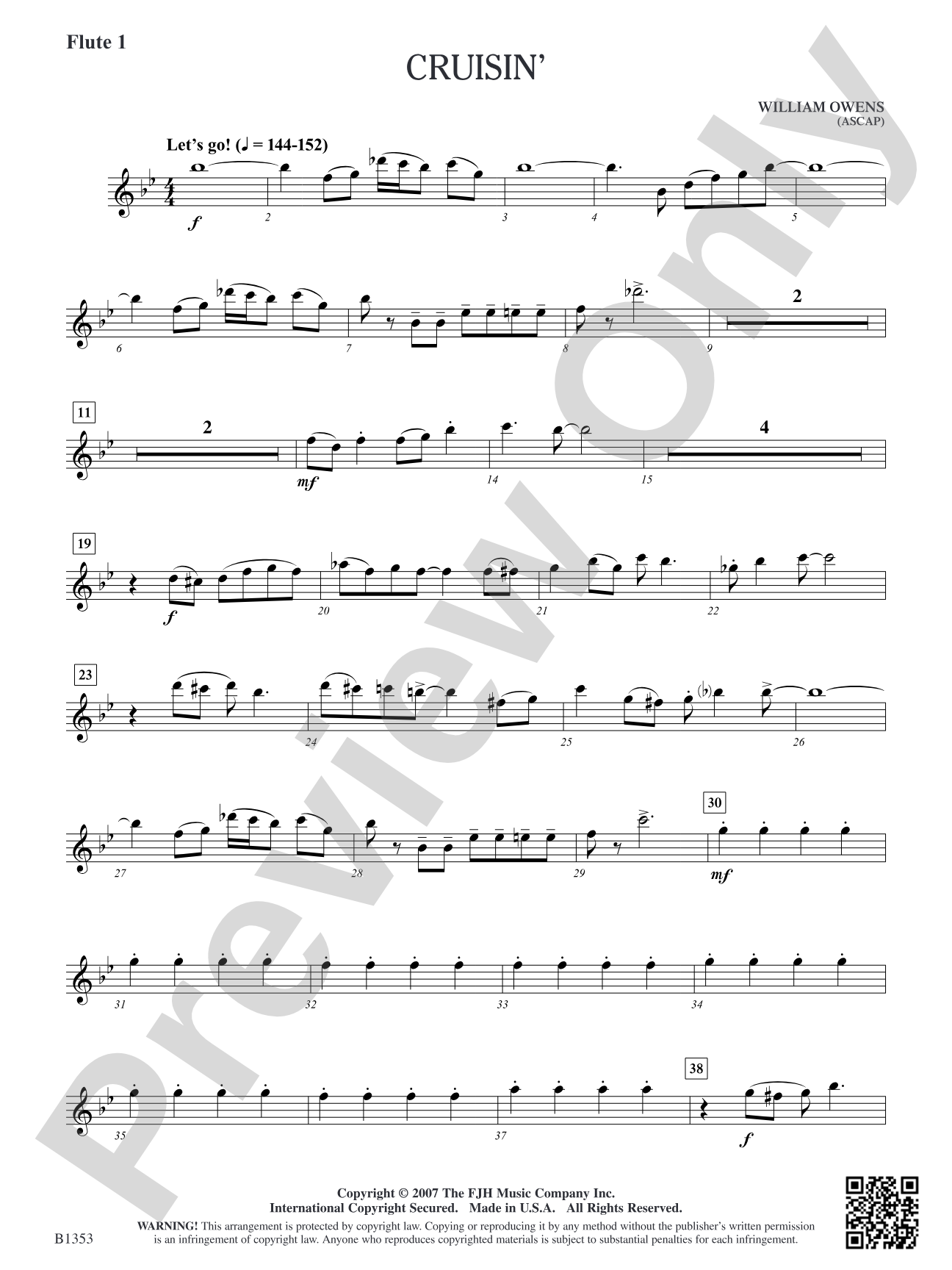 Cruisin': Flute 1