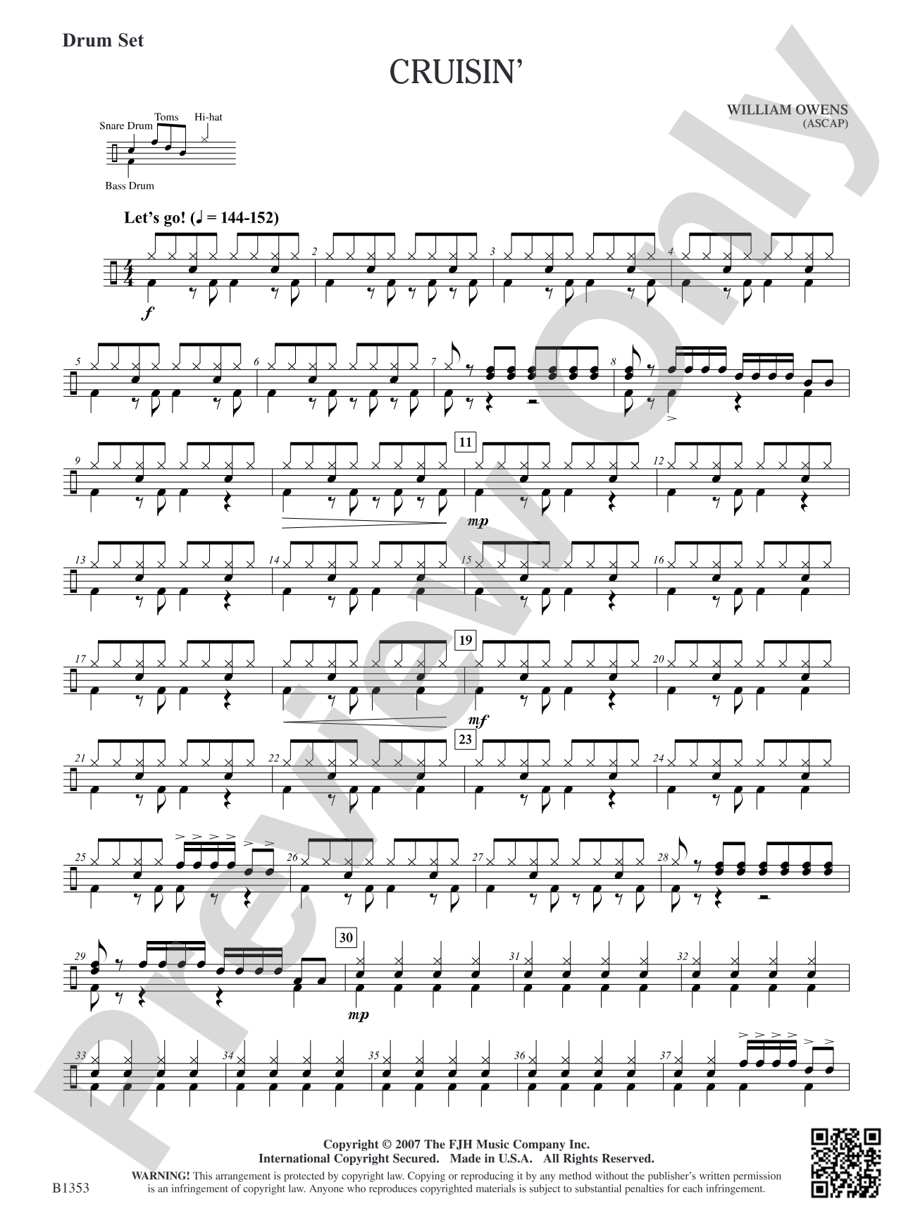 Cruisin': Opt. Drum Set