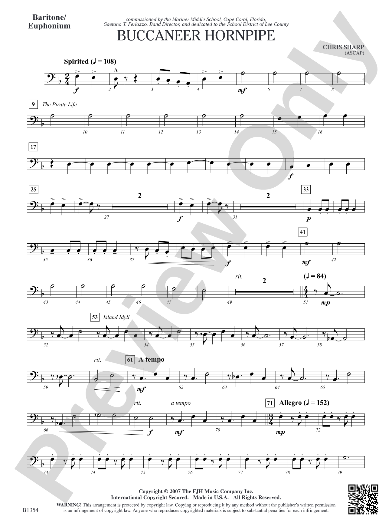 Buccaneer Hornpipe: Baritone/Euphonium