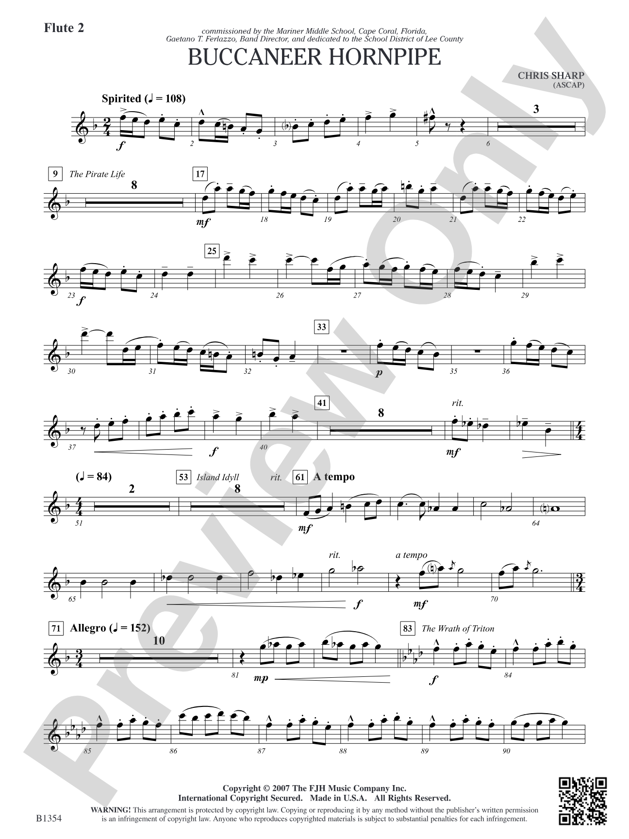 Buccaneer Hornpipe: Flute 2
