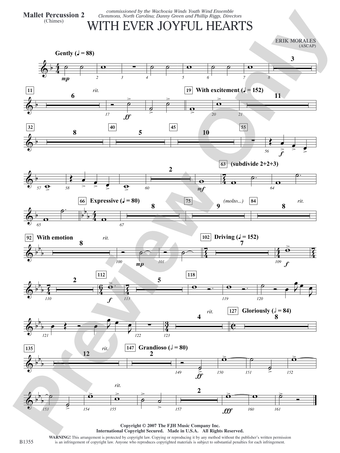 With Ever Joyful Hearts: Mallet Percussion 2