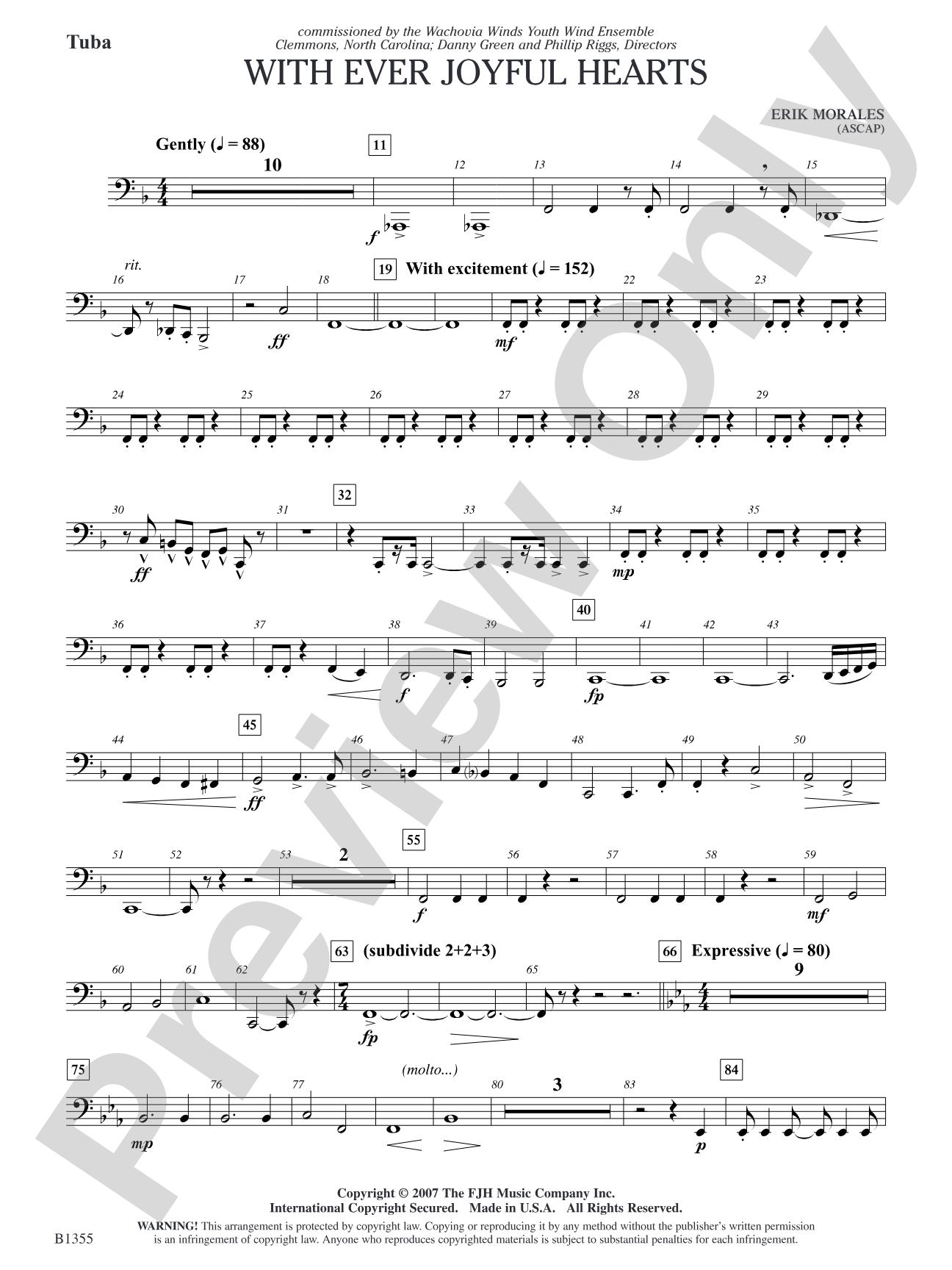 With Ever Joyful Hearts: Tuba