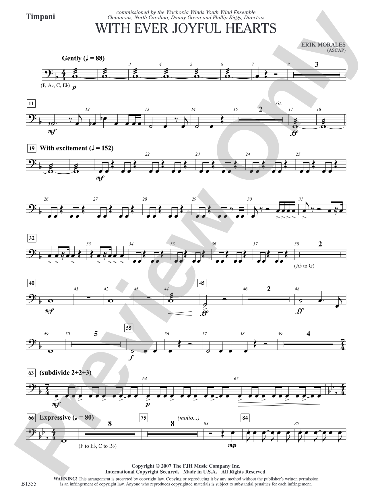 With Ever Joyful Hearts: Timpani