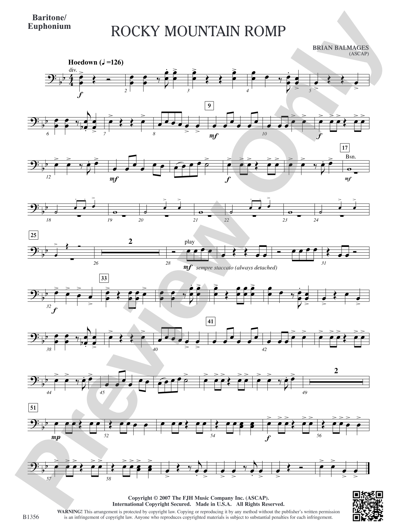 Rocky Mountain Romp: Baritone/Euphonium