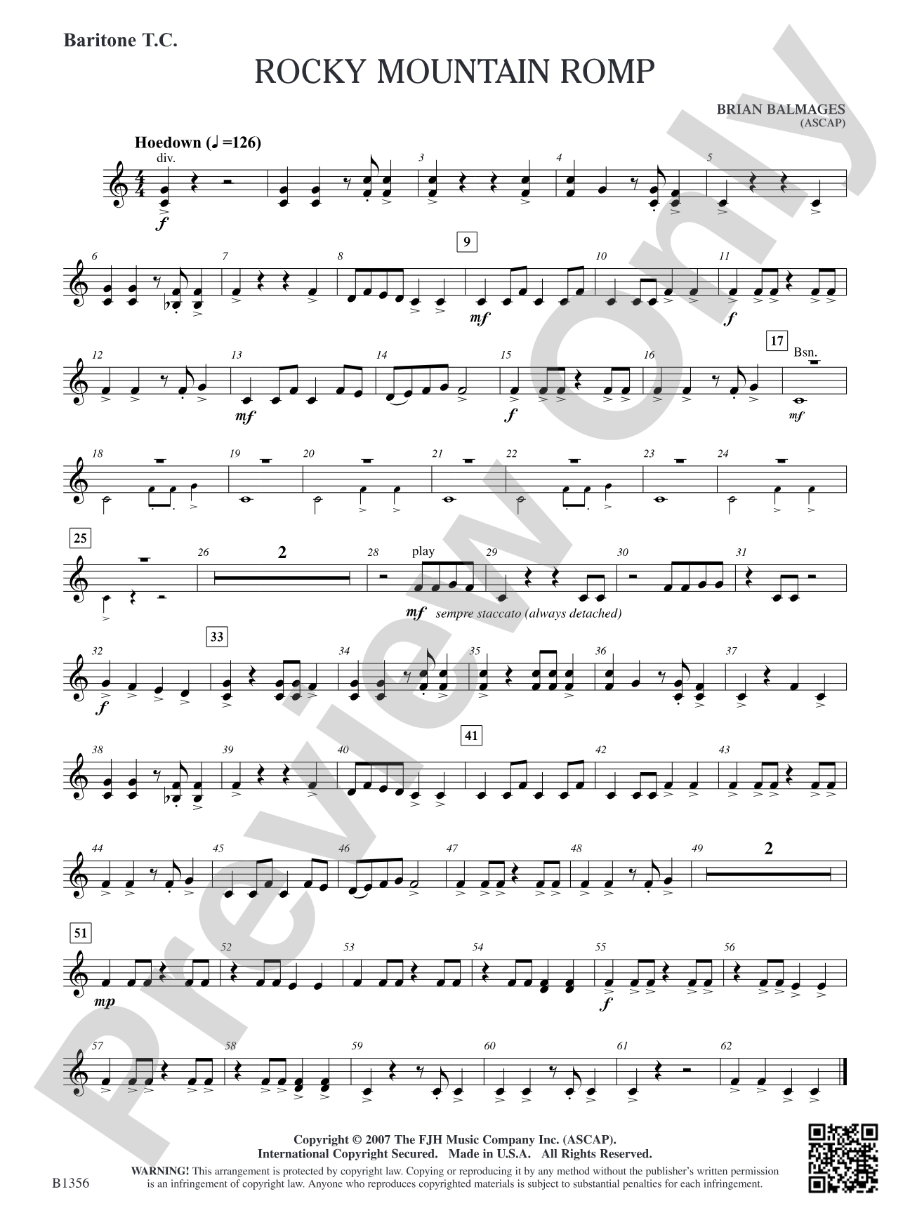 Rocky Mountain Romp: Baritone T.C.
