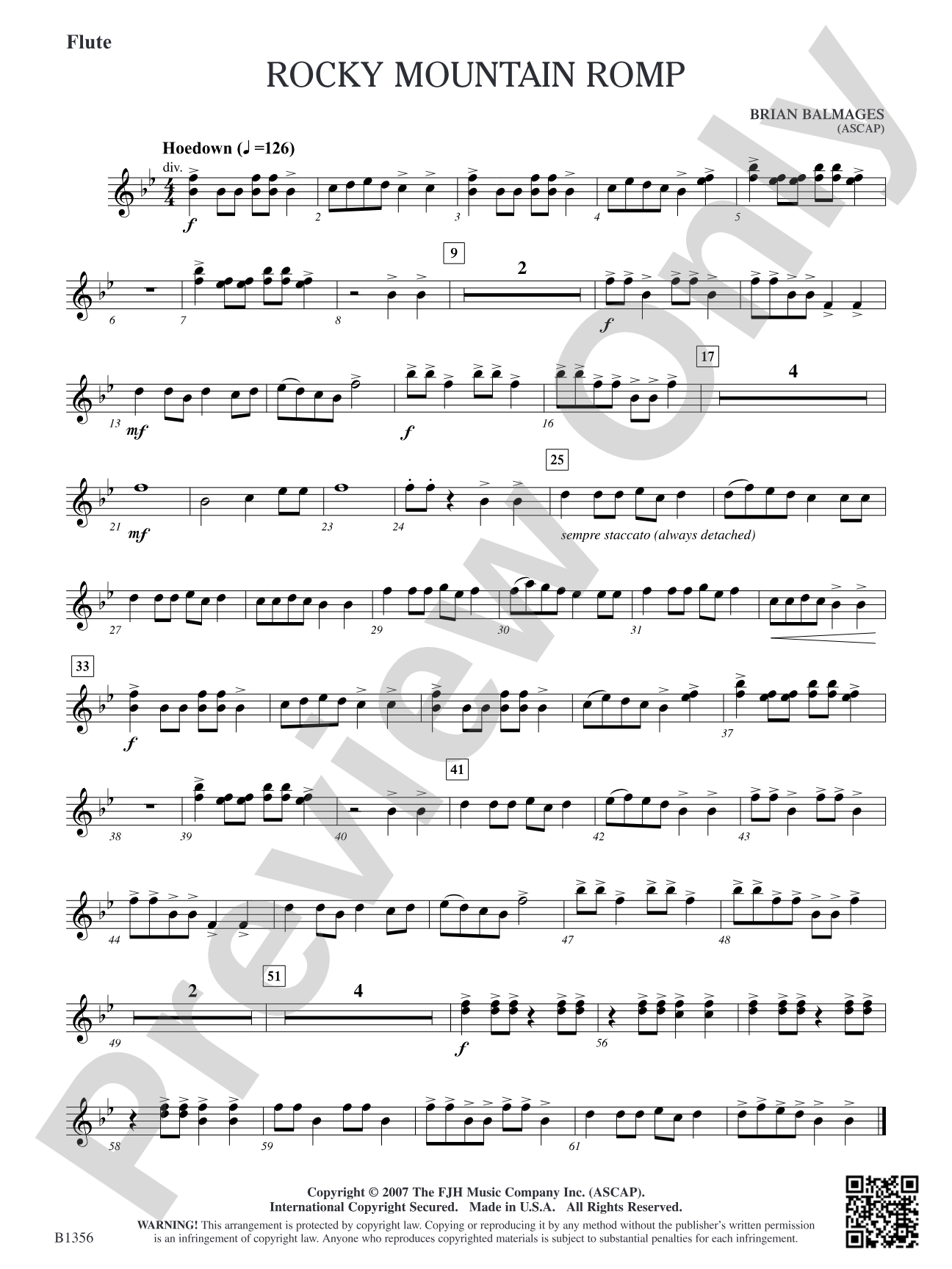 Rocky Mountain Romp: Flute