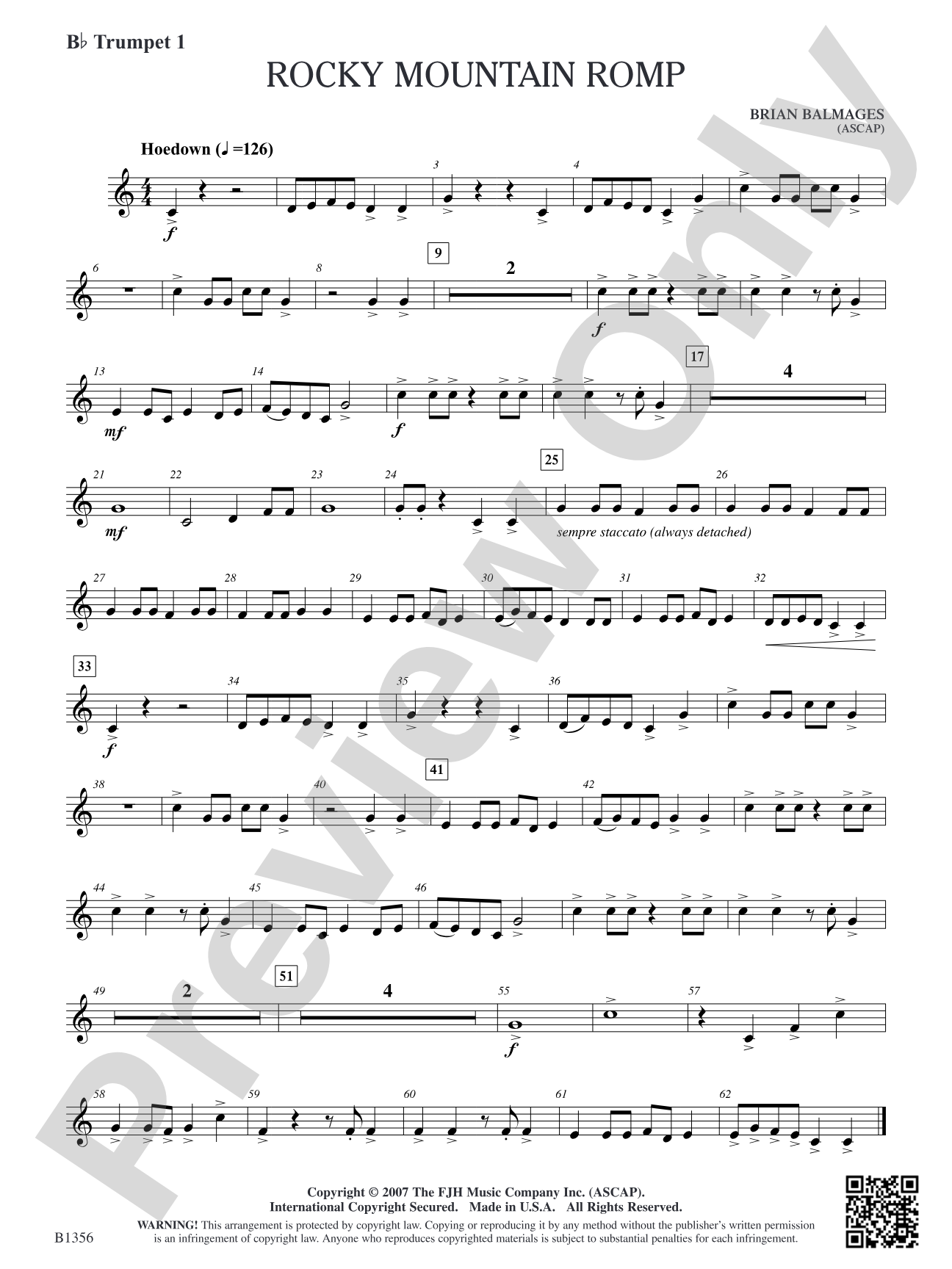 Rocky Mountain Romp: B-flat Trumpet 1
