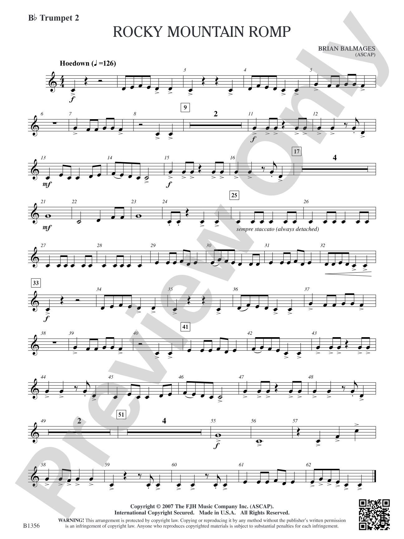 Rocky Mountain Romp: B-flat Trumpet 2
