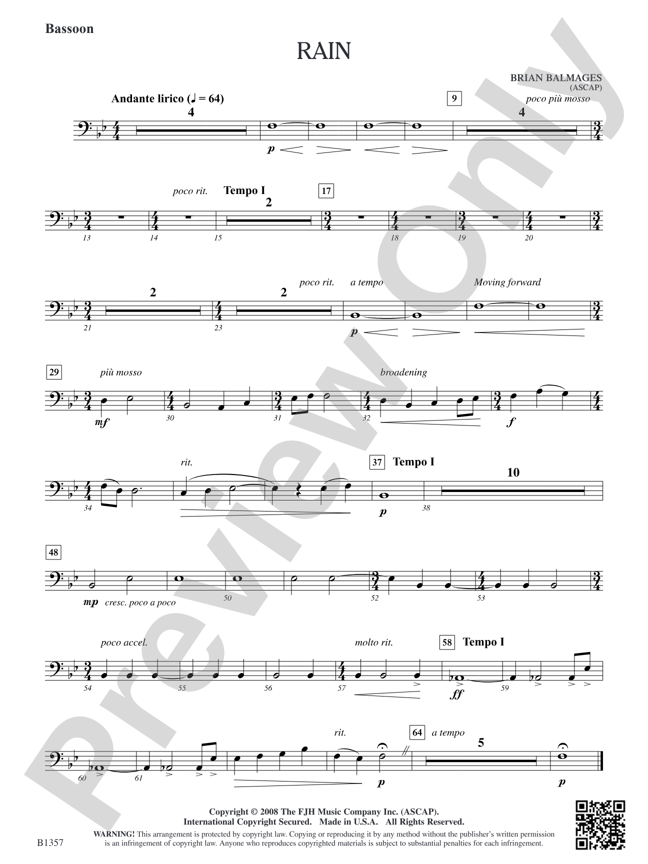 Rain: Bassoon