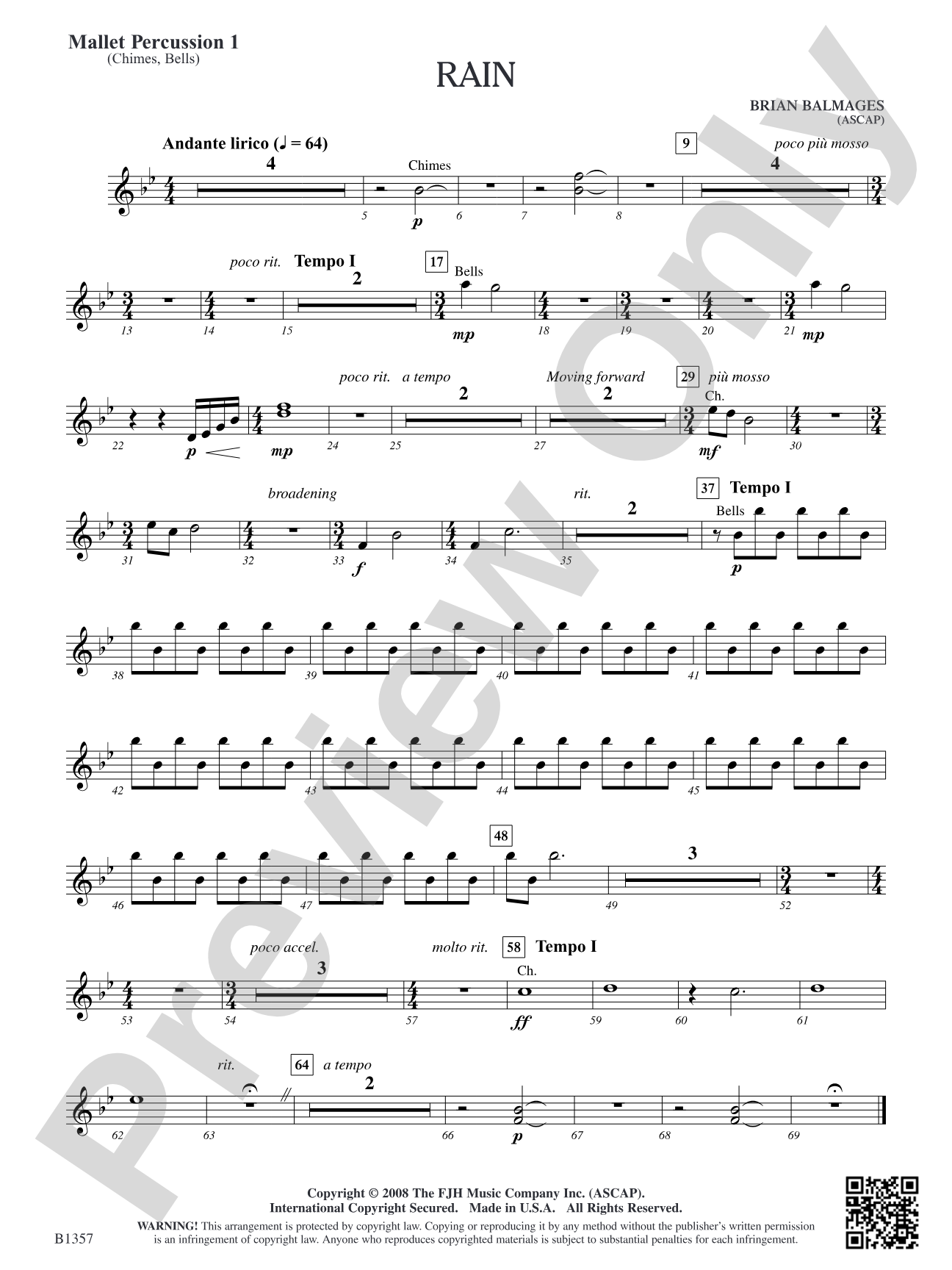 Rain: Mallet Percussion 1