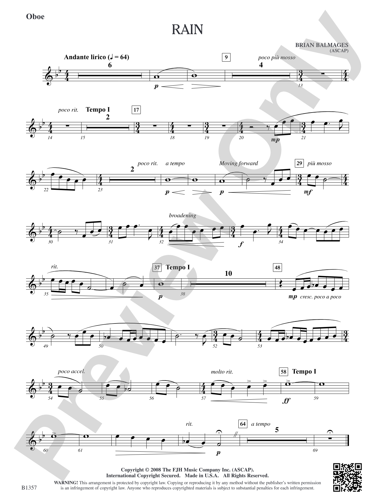 Rain: Oboe