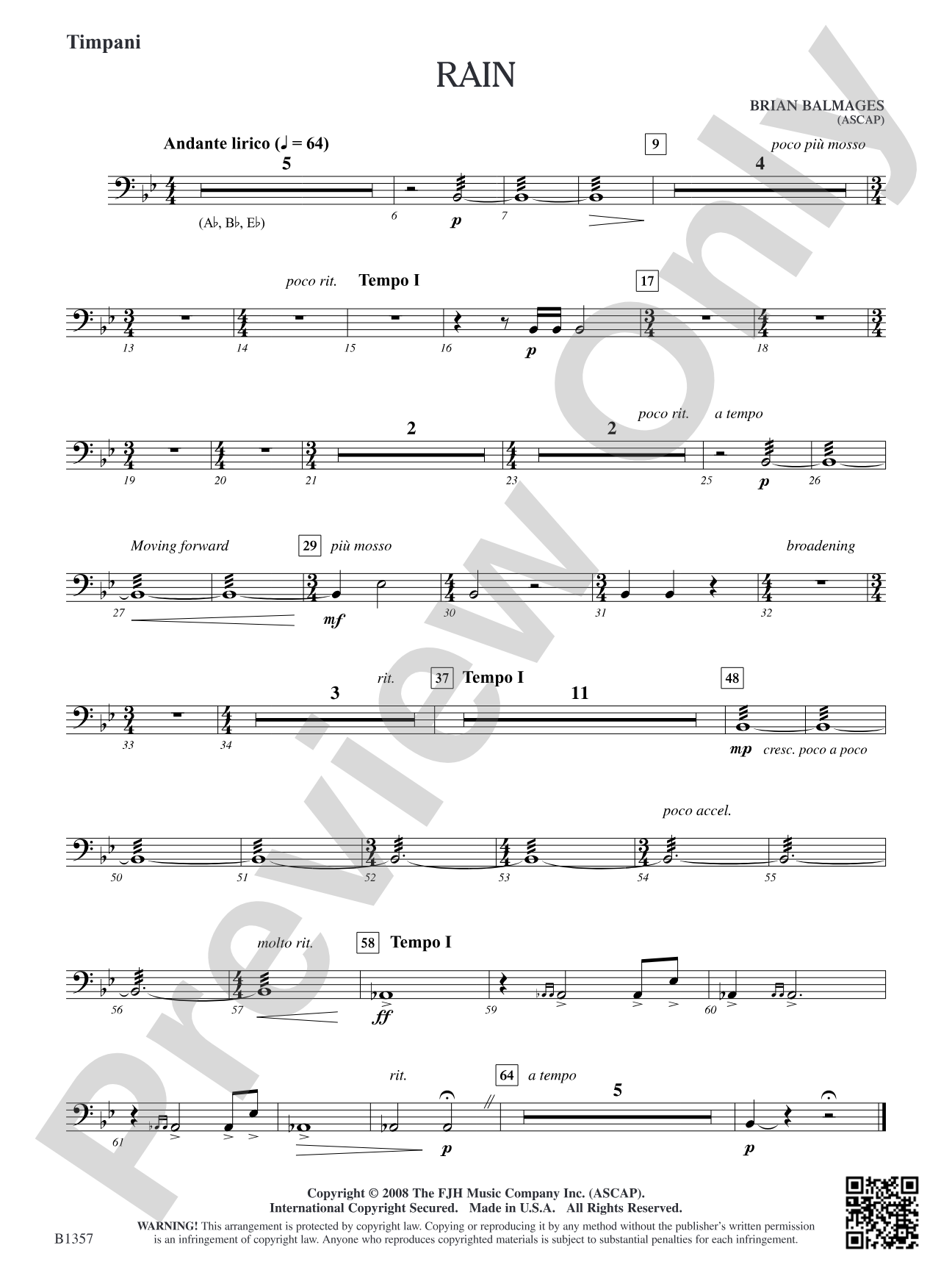 Rain: Timpani