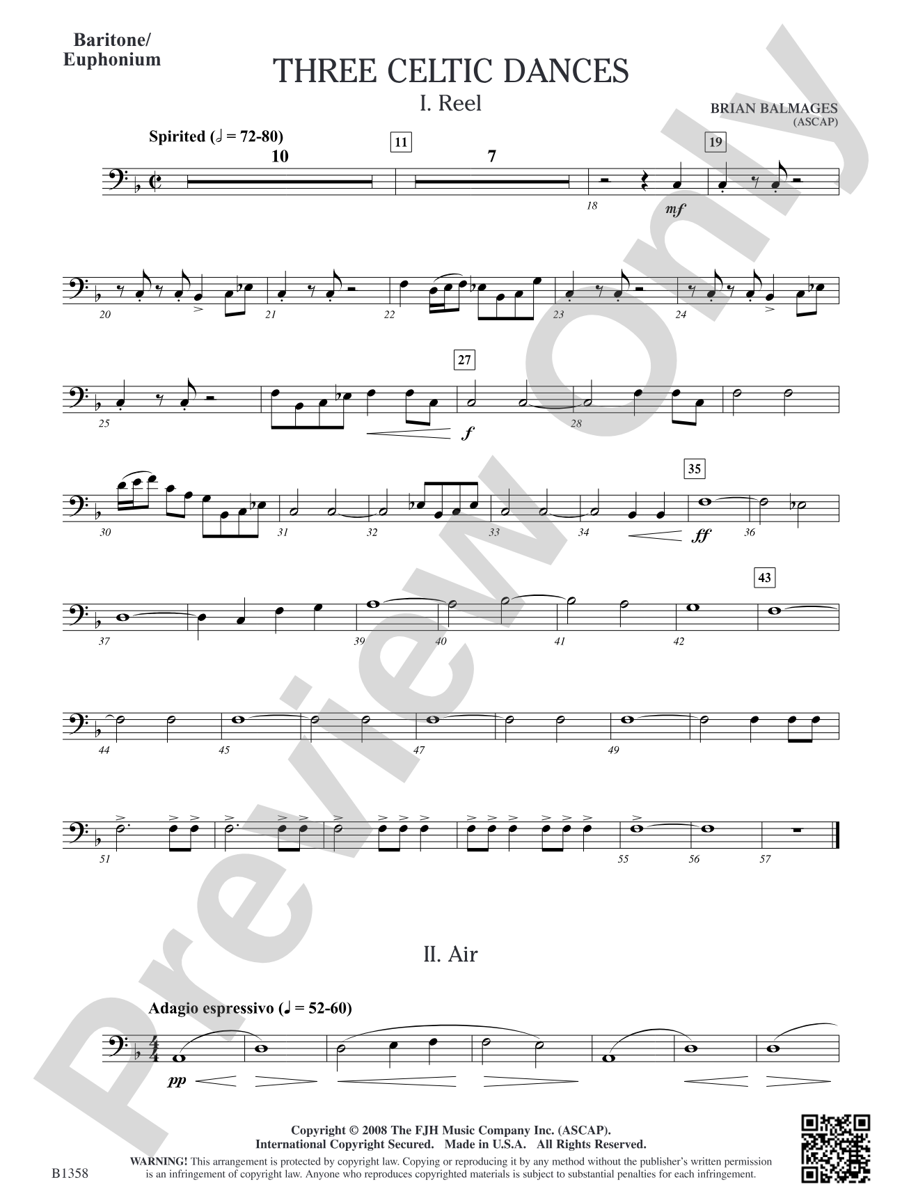 Three Celtic Dances: Baritone/Euphonium