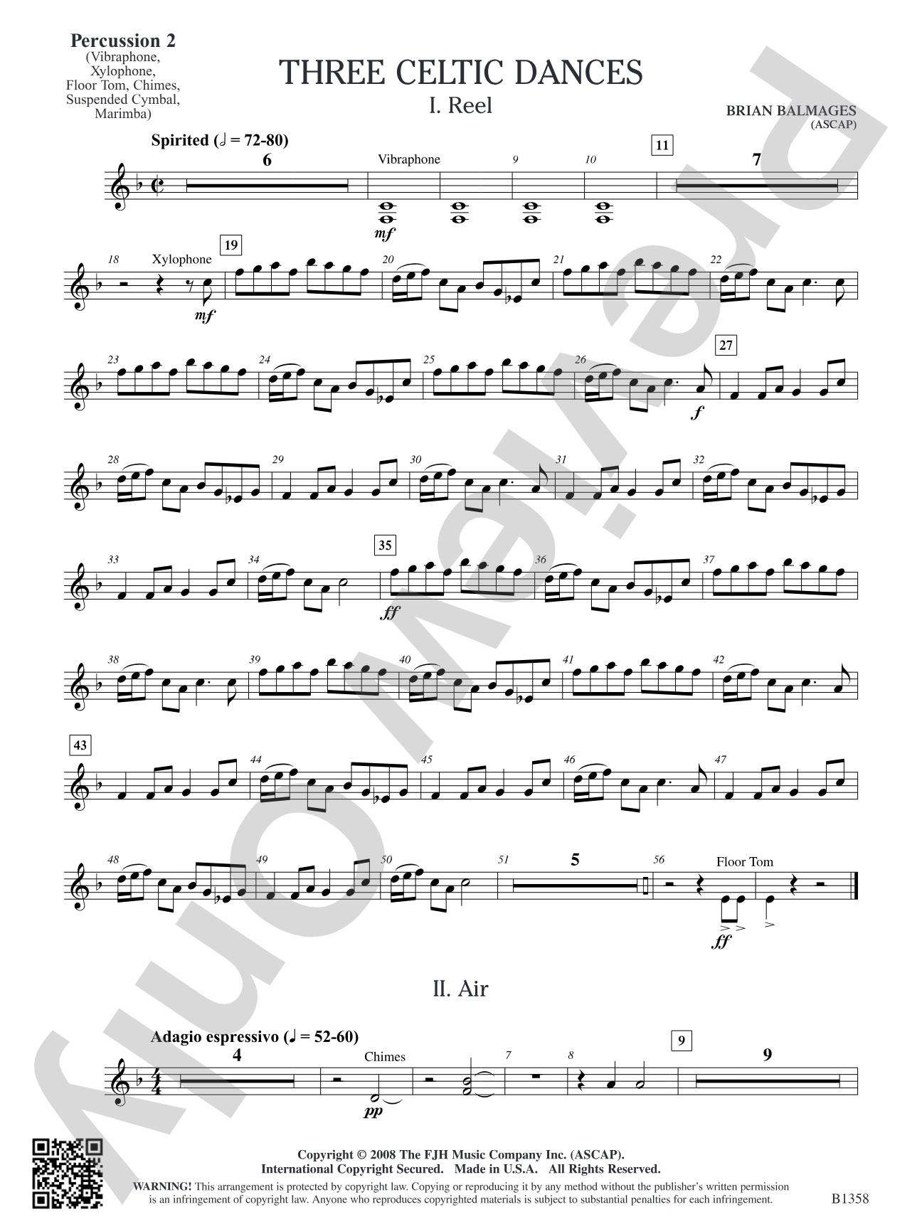 Three Celtic Dances: Percussion 2