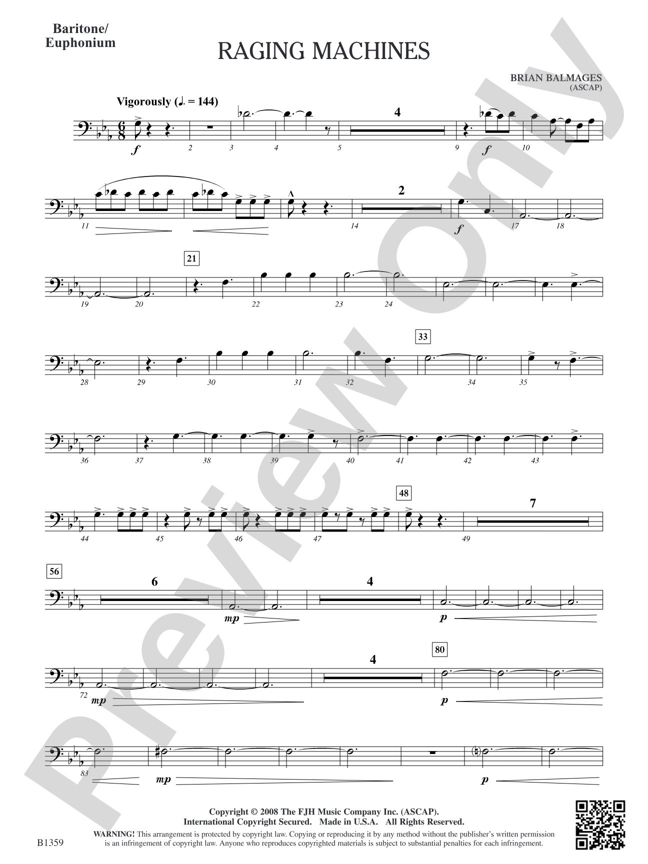 Raging Machines: Baritone/Euphonium