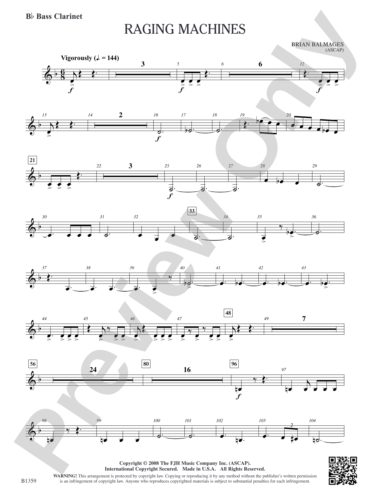 Raging Machines: B-flat Bass Clarinet