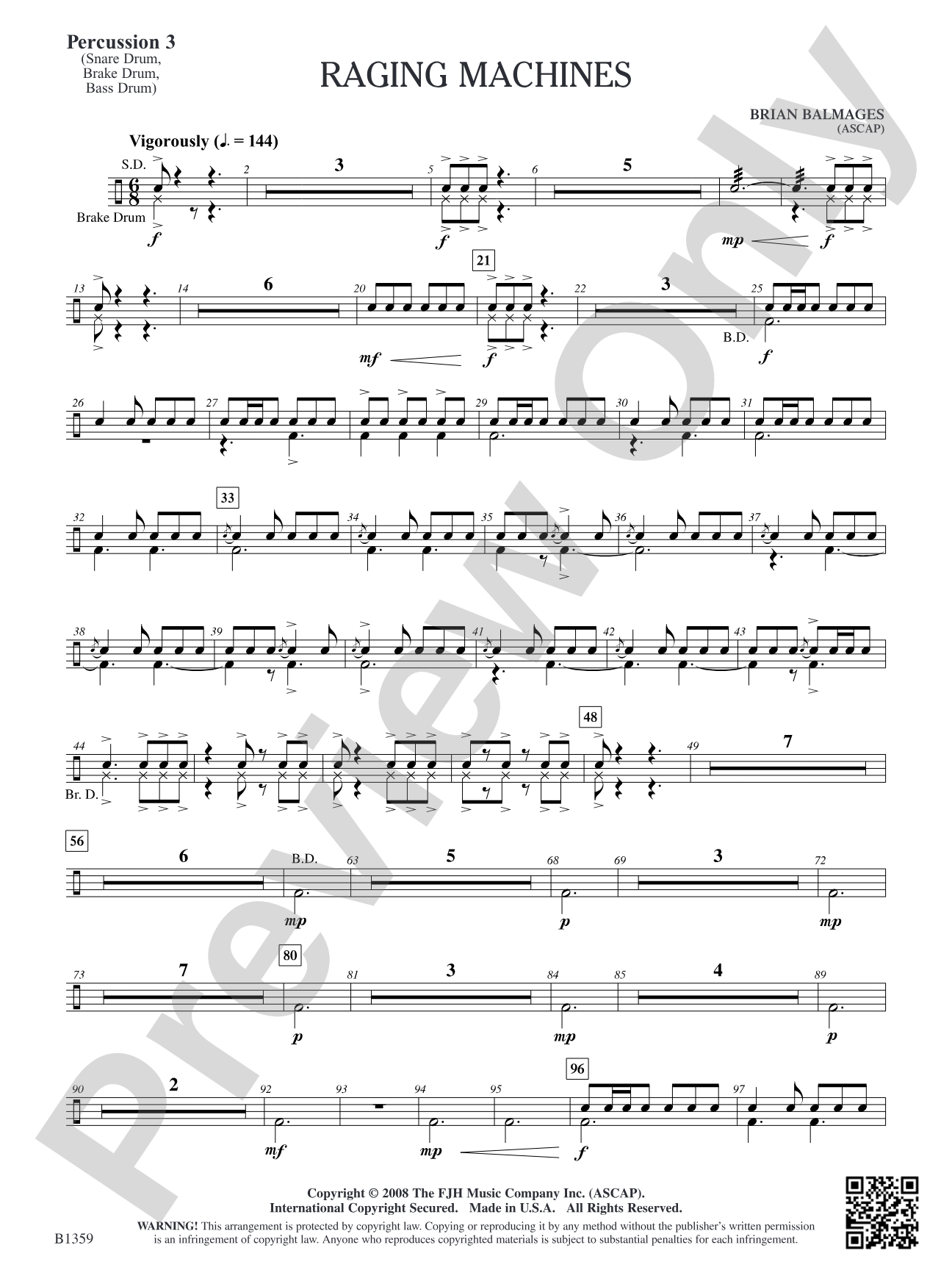 Raging Machines: Percussion 3