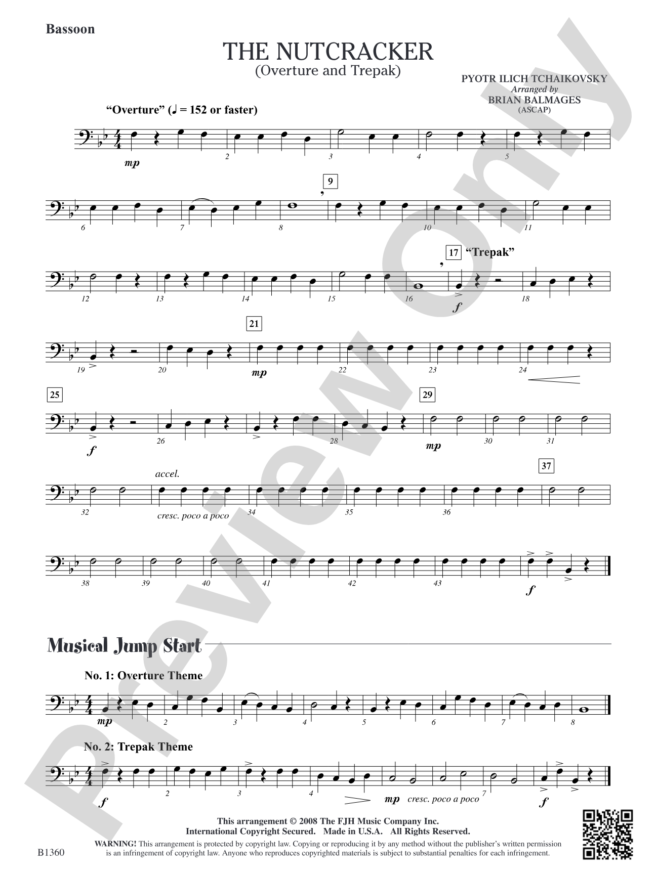 The Nutcracker (Overture and Trepak): Bassoon