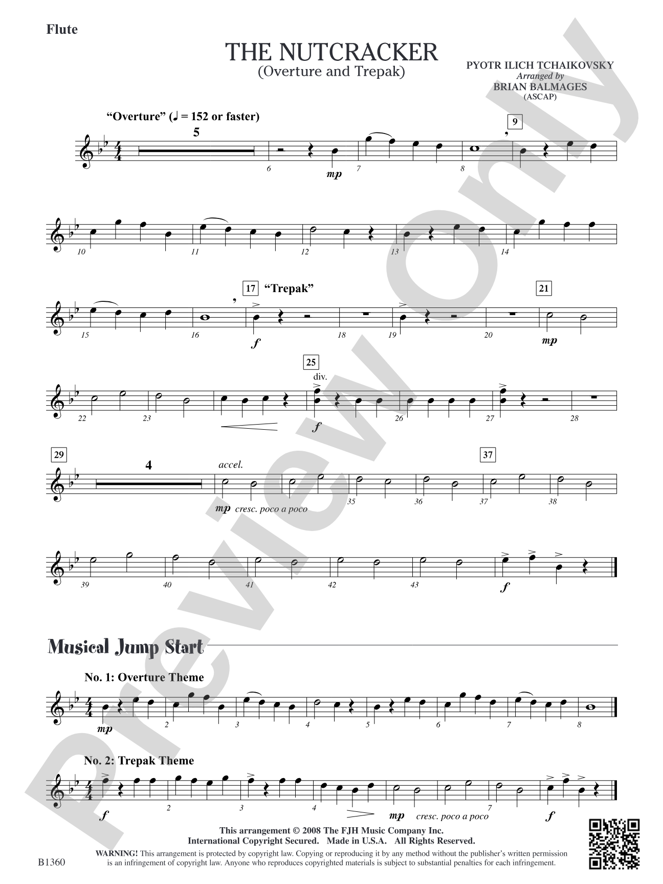 The Nutcracker (Overture and Trepak): Flute