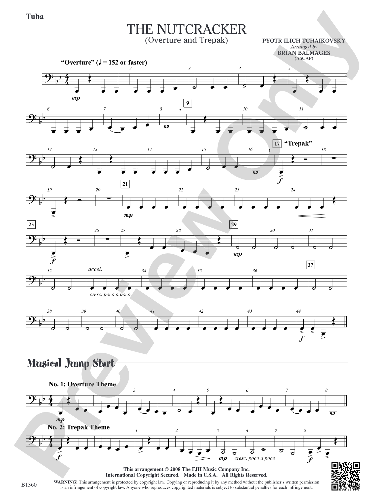 The Nutcracker (Overture and Trepak): Tuba