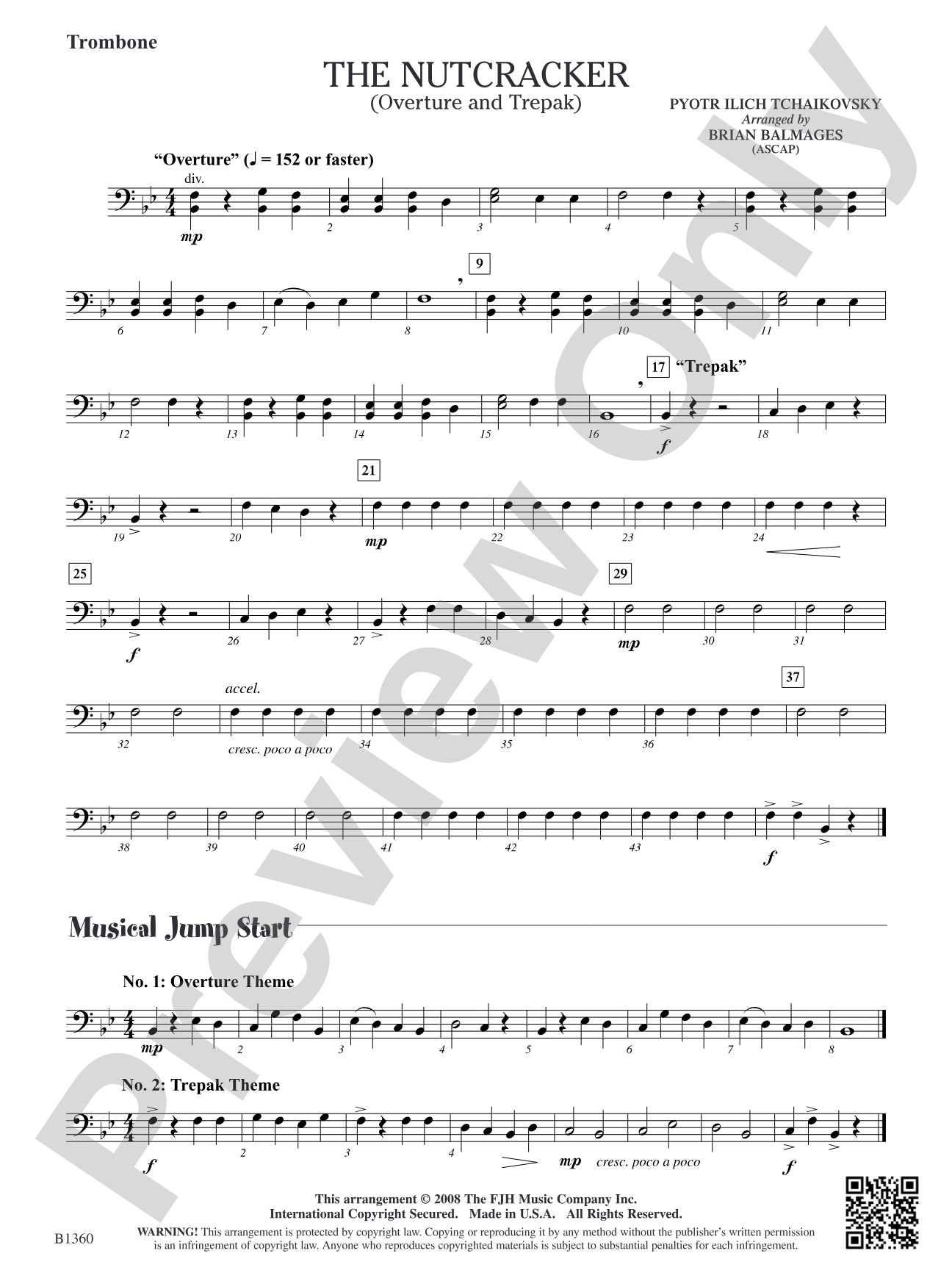 The Nutcracker (Overture and Trepak): Trombone