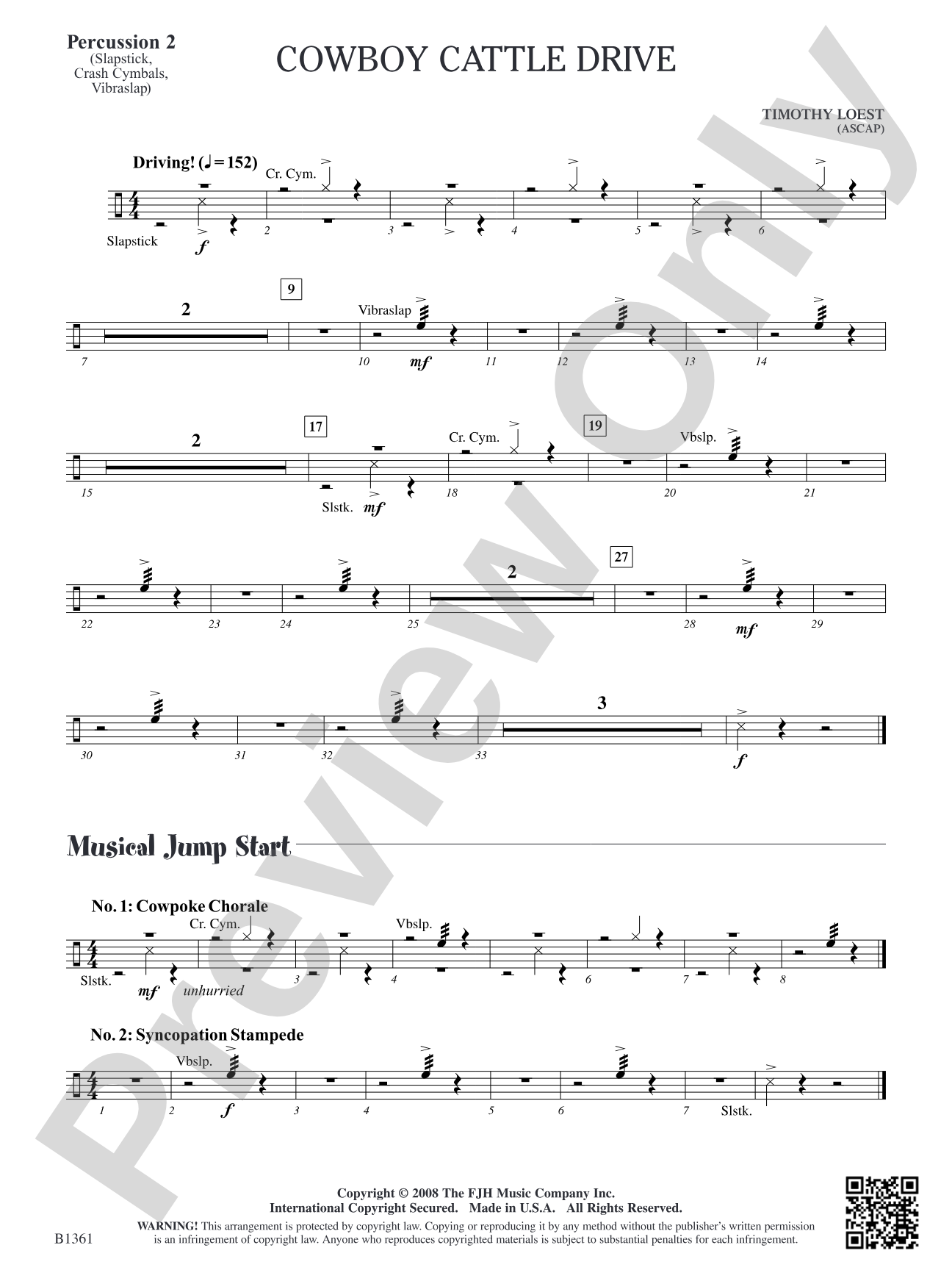 Cowboy Cattle Drive: Percussion 2