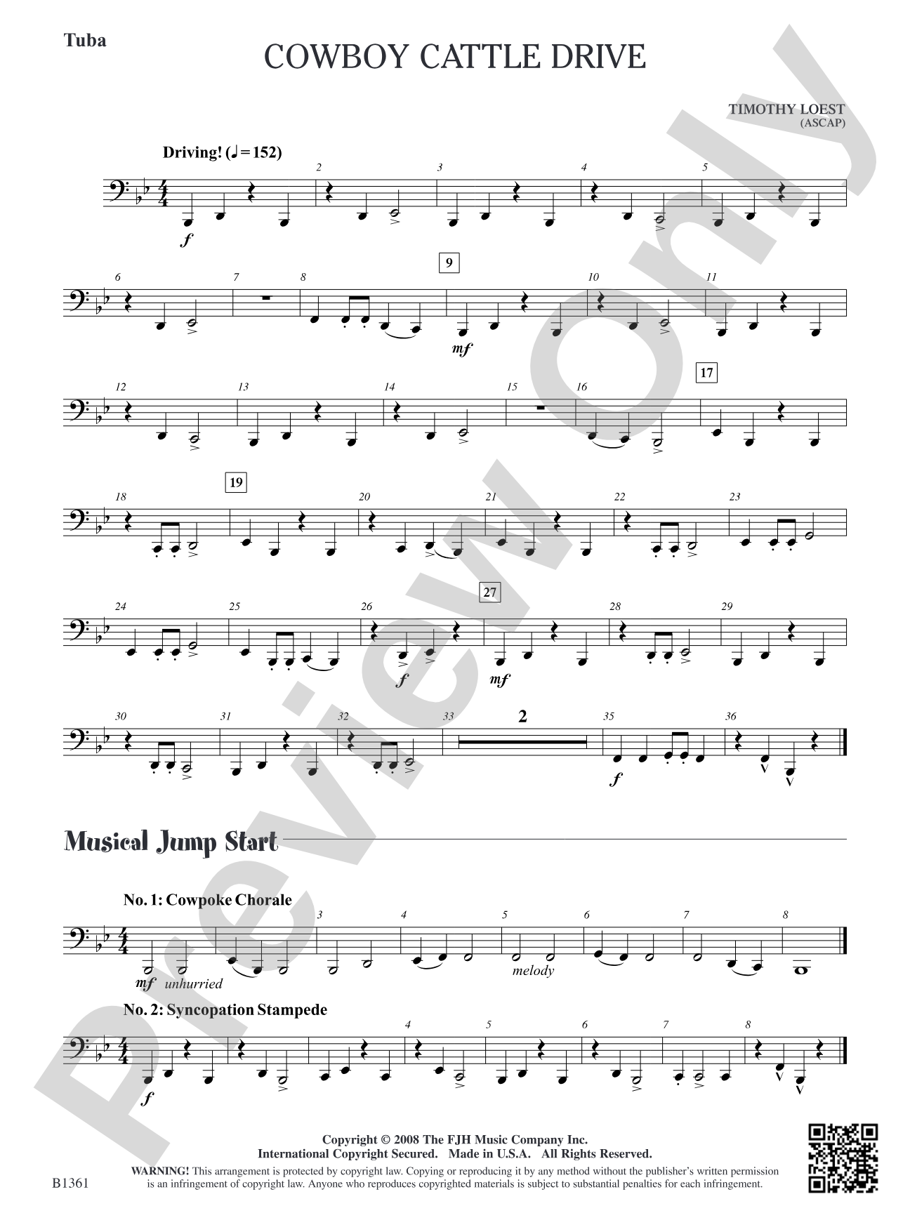Cowboy Cattle Drive: Tuba