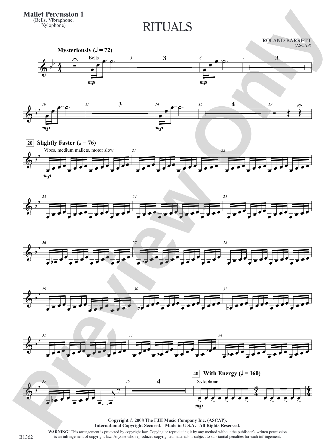 Rituals: Mallet Percussion 1