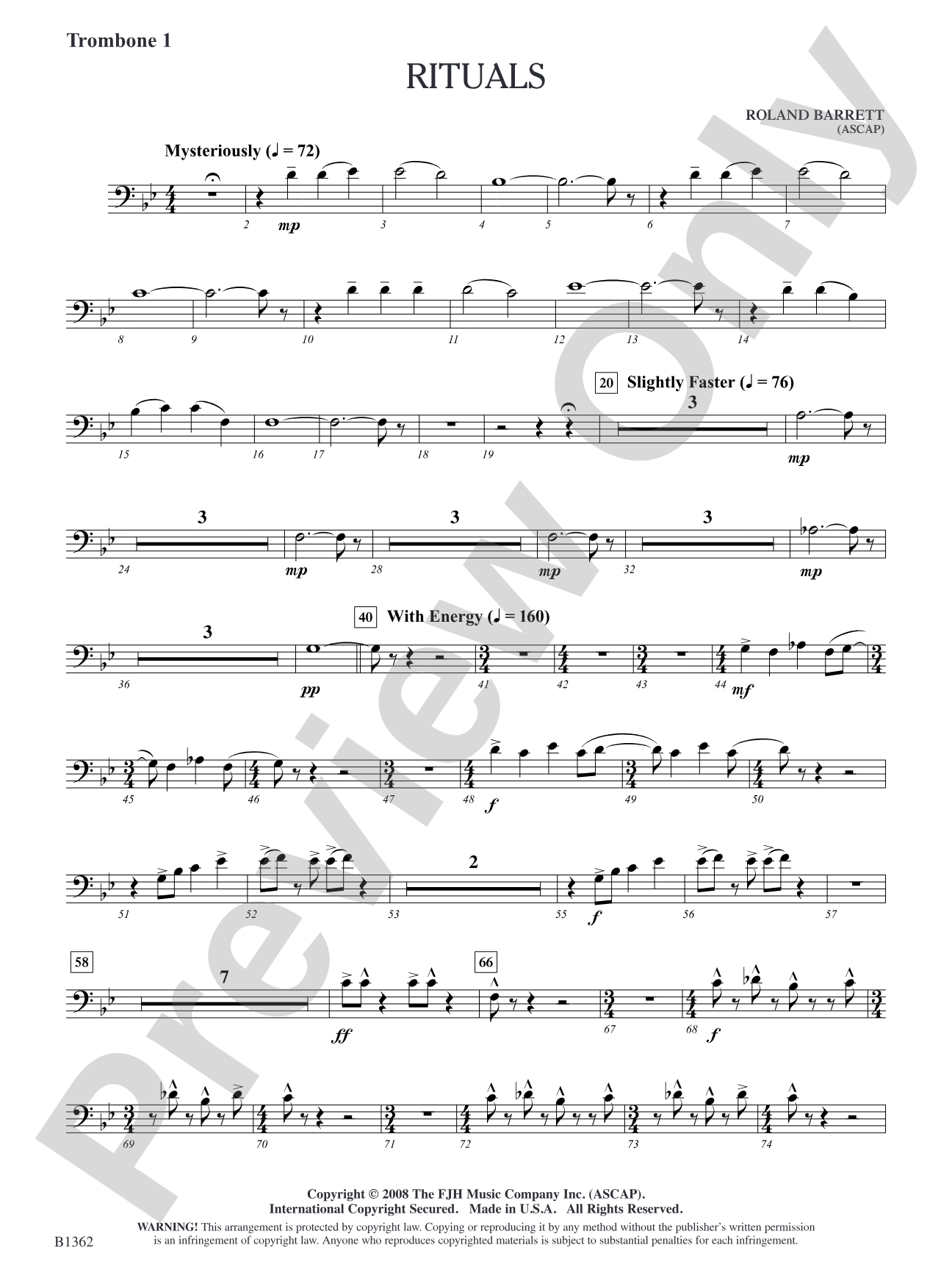 Rituals: Trombone 1
