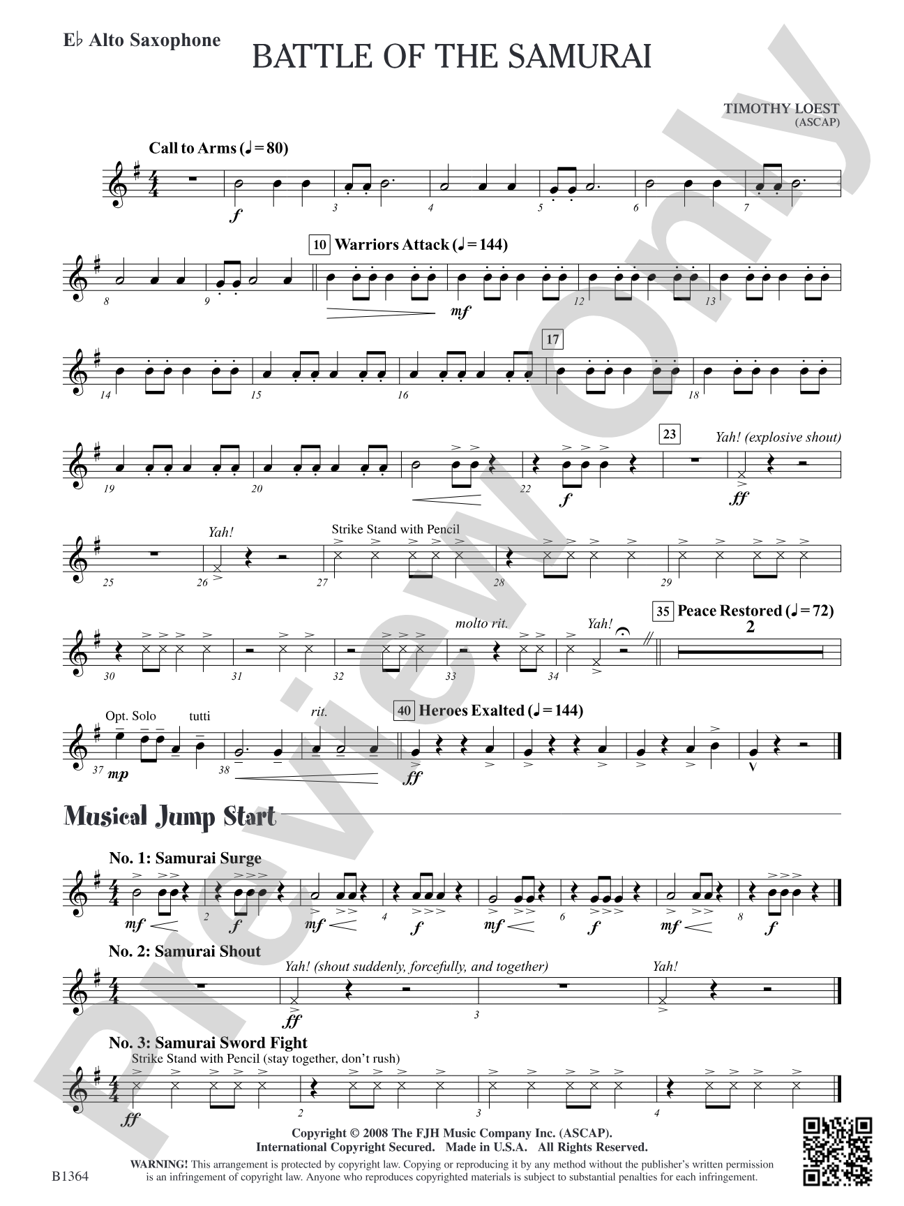 Battle of the Samurai: E-flat Alto Saxophone