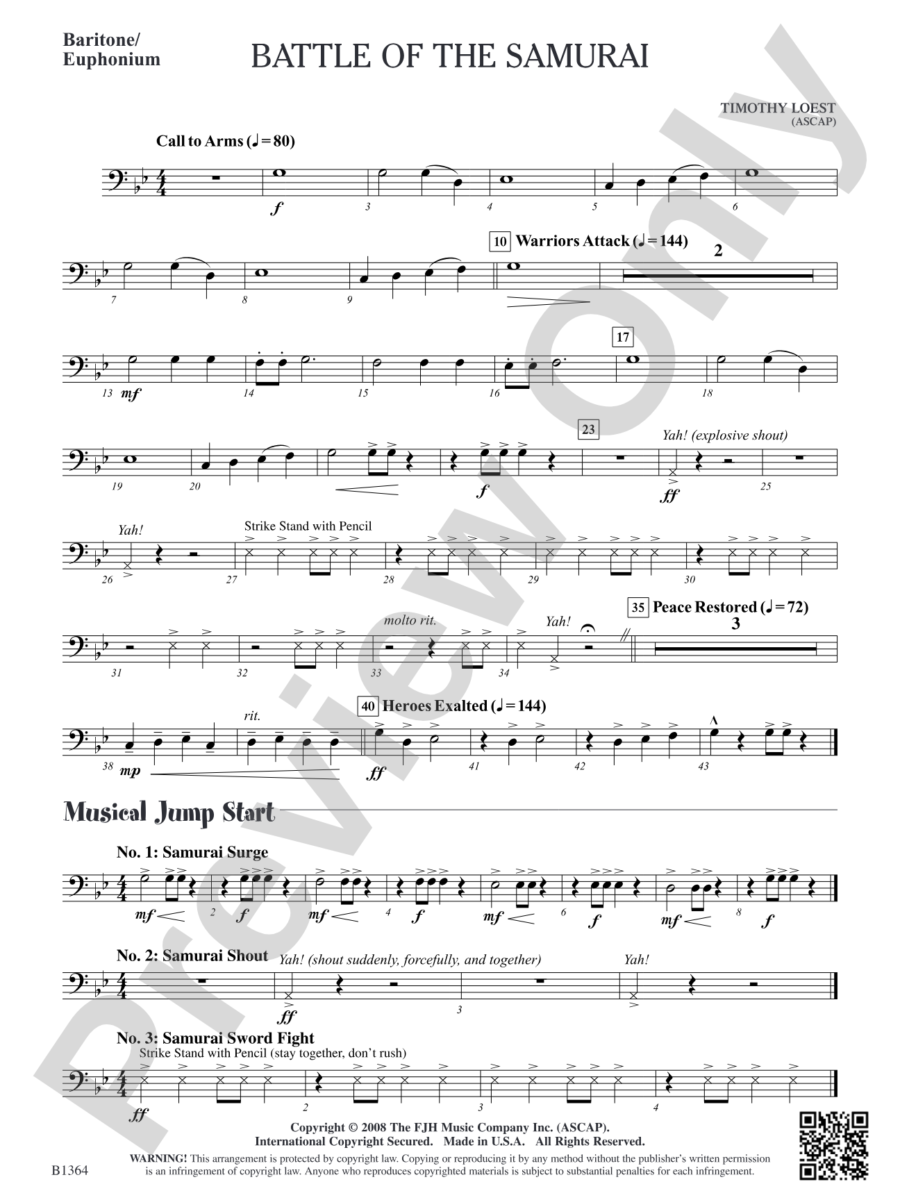 Battle of the Samurai: Baritone/Euphonium