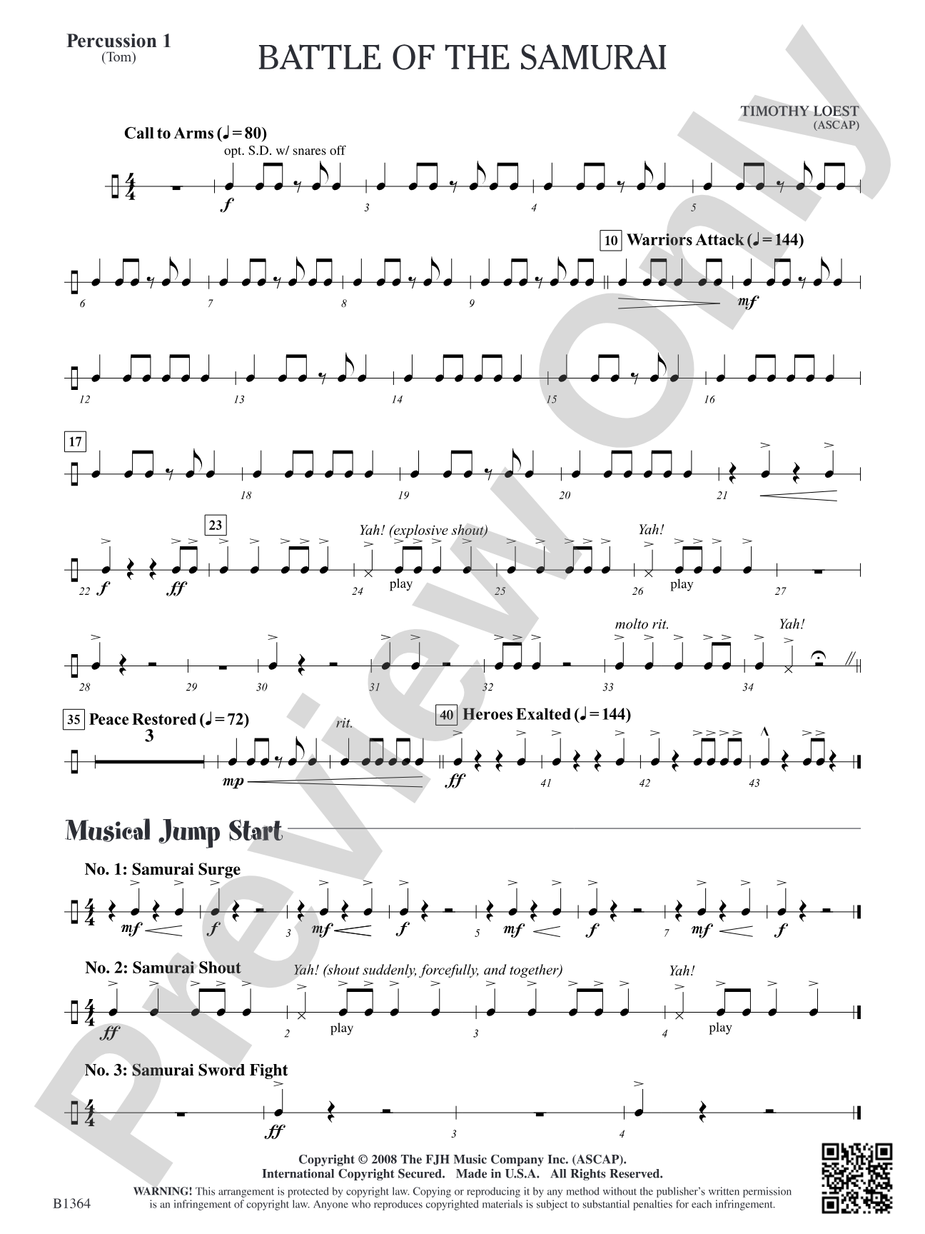 Battle of the Samurai: Percussion 1